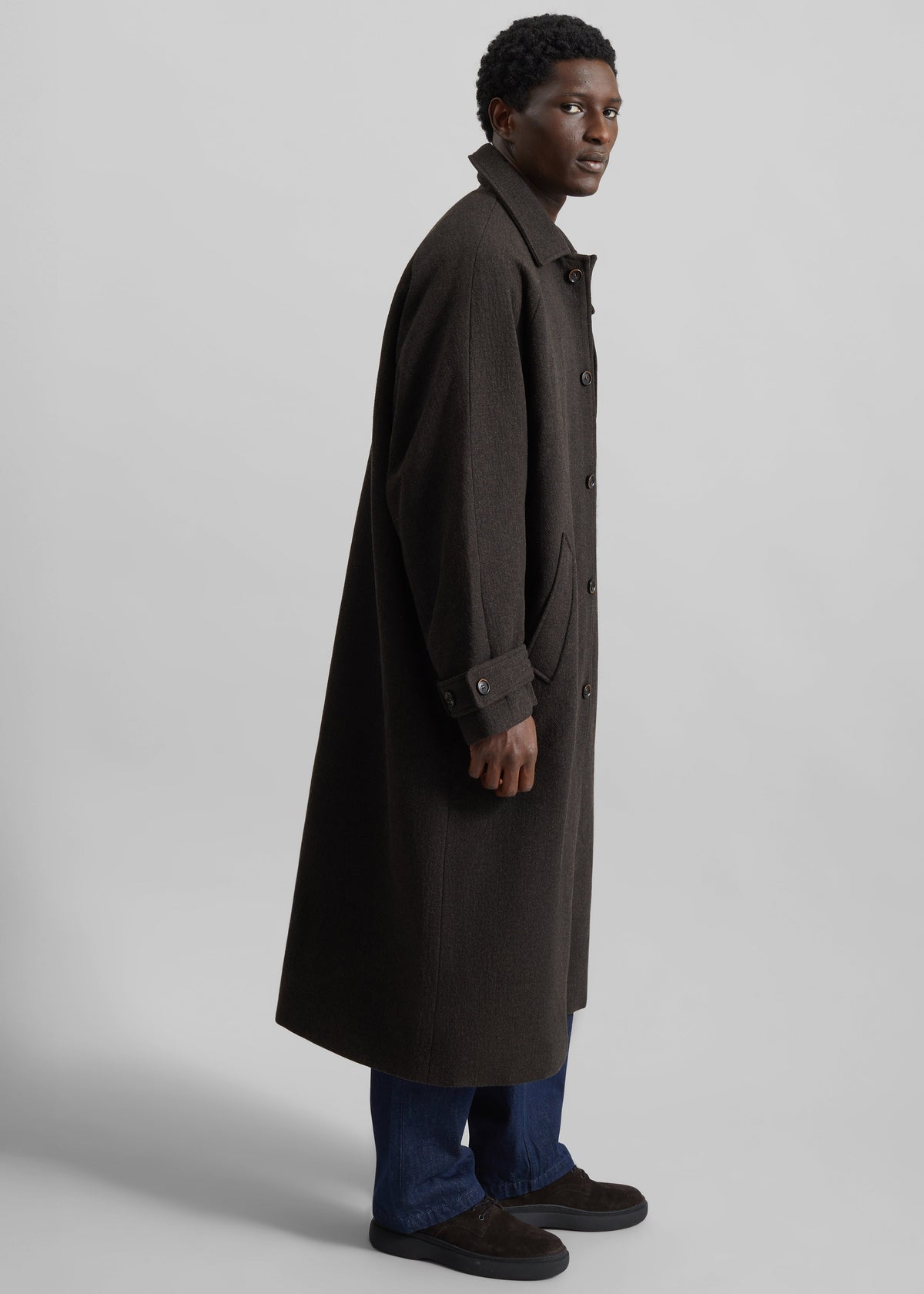 Zach Wool Blend Coat - Brown β view 5 of 8
