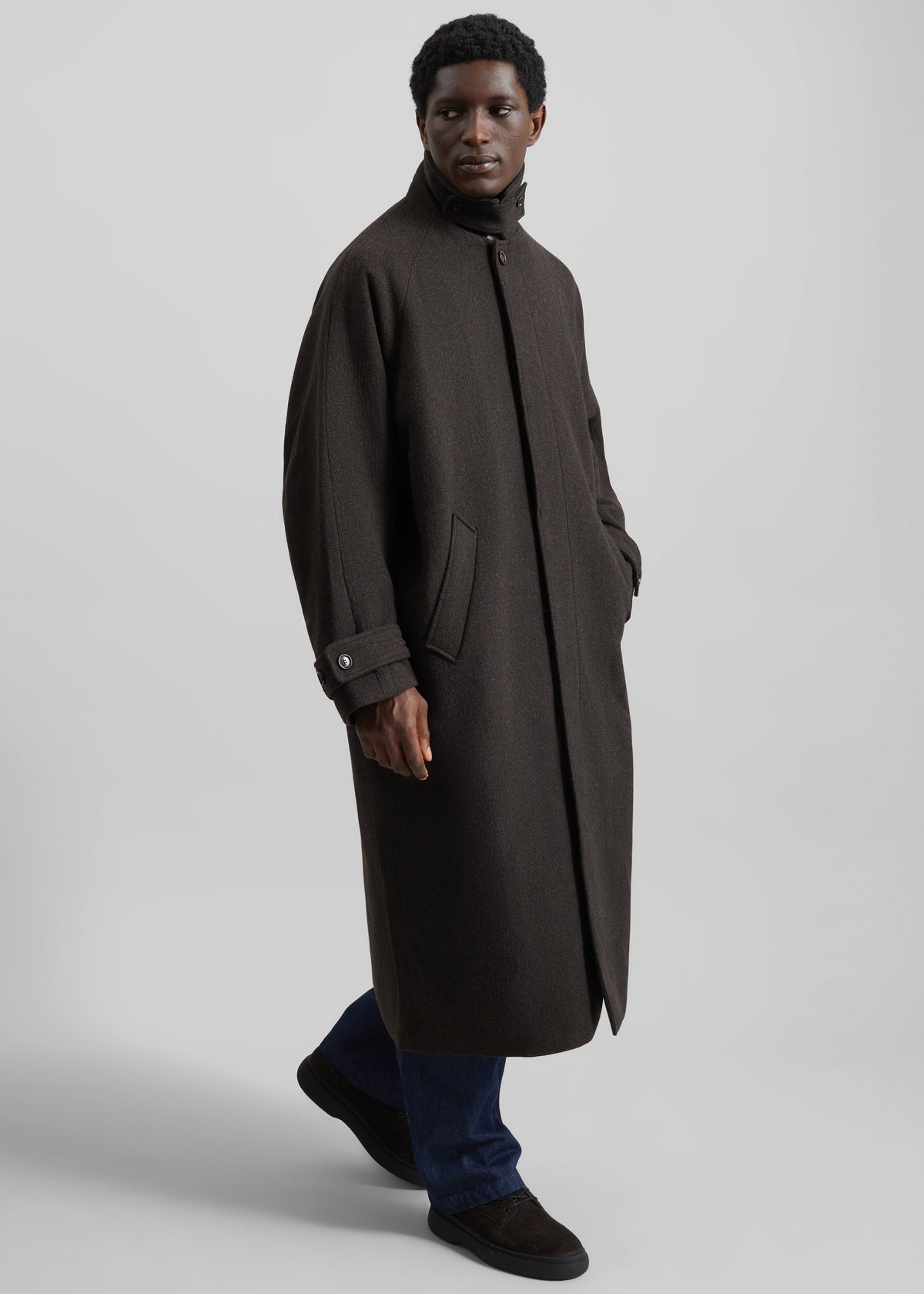 Zach Wool Blend Coat - Brown β view 3 of 8