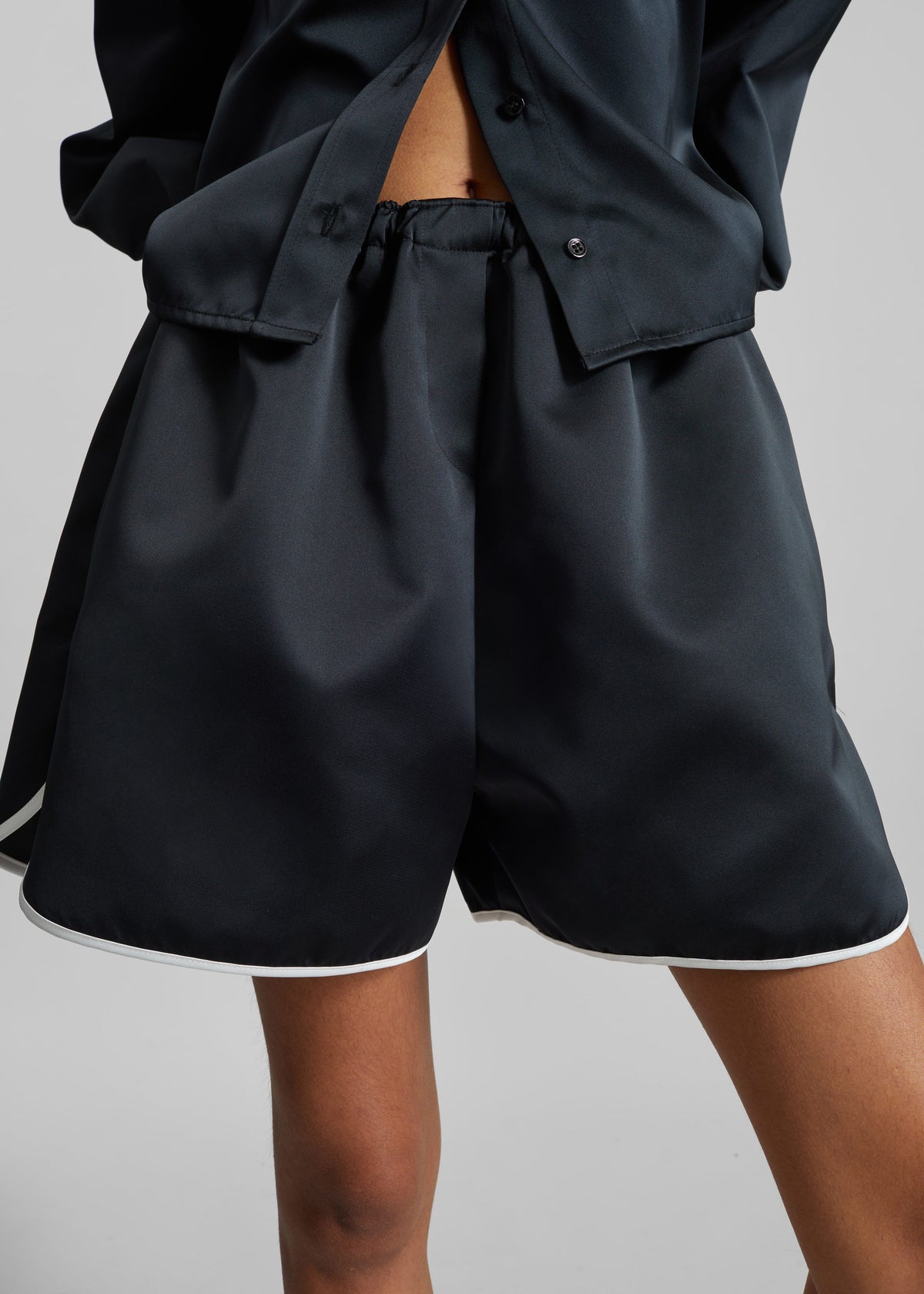 Adia Satin Boxer Shorts - Black β view 5 of 11