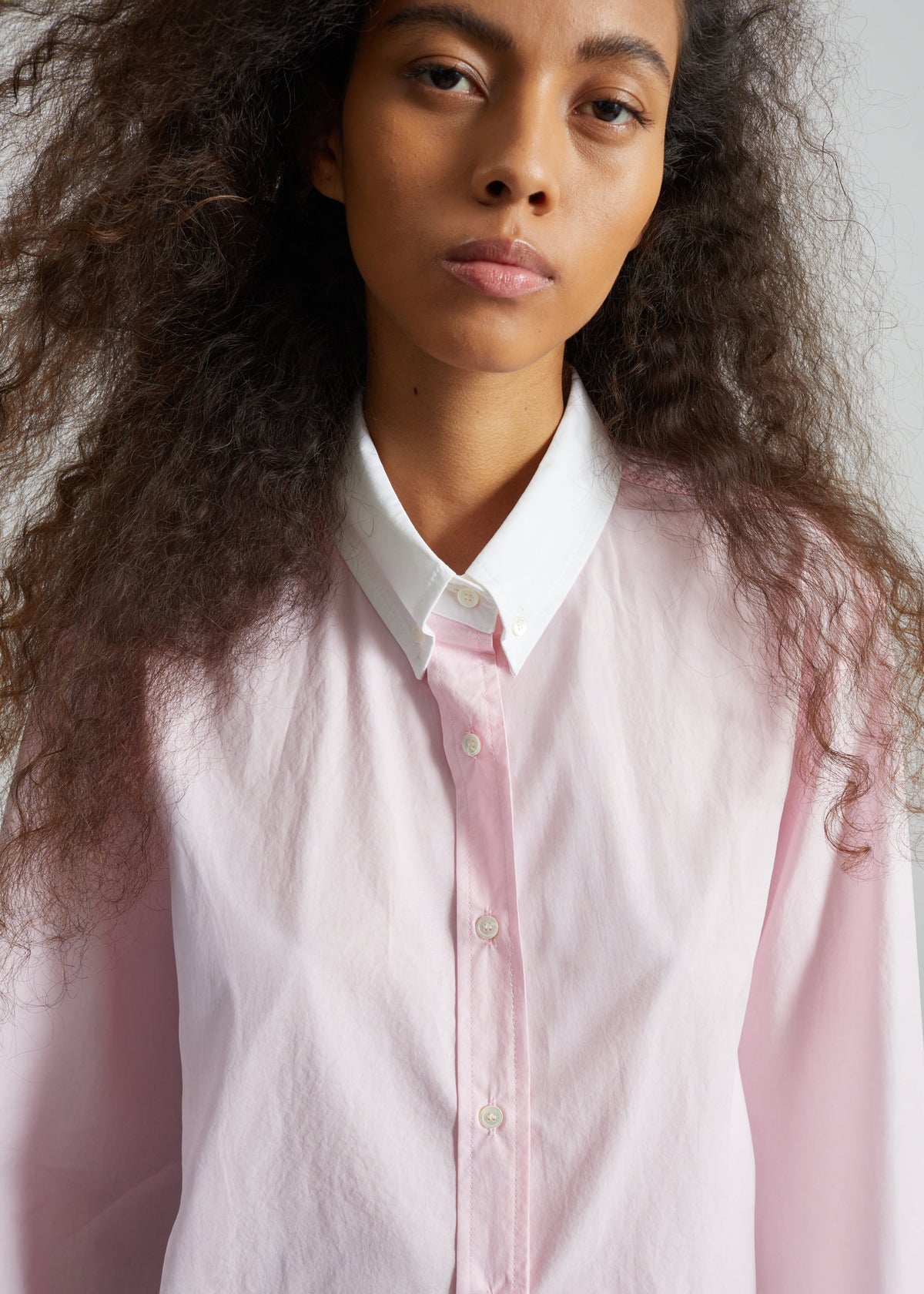 Aix Cropped Boxy Shirt - Pink β view 1 of 6