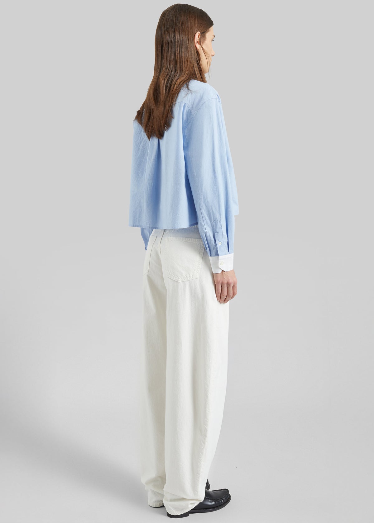 Aix Cropped Boxy Shirt - Sky Blue β view 8 of 9