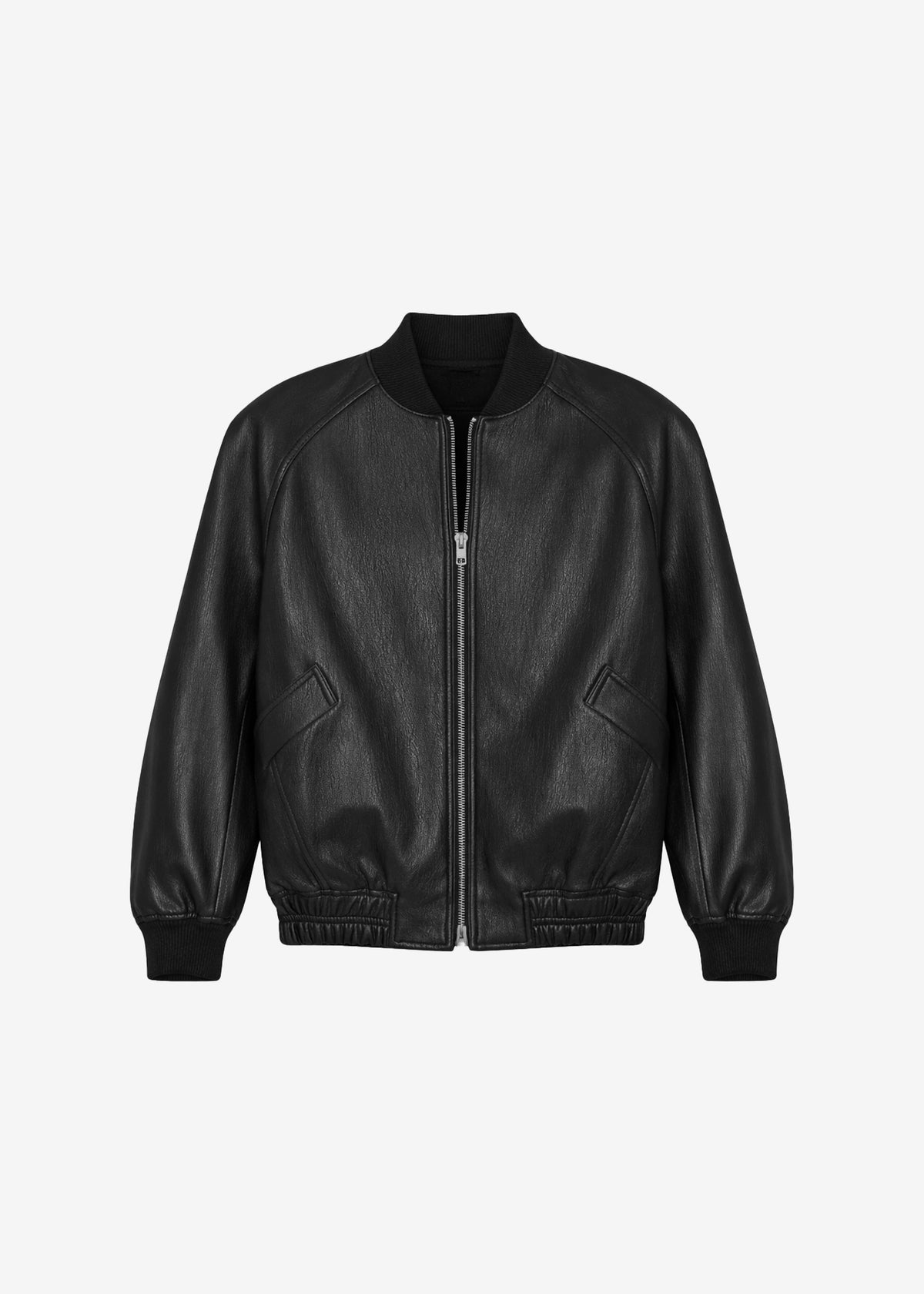 Alena Faux Leather Bomber Jacket - Black β view 8 of 8