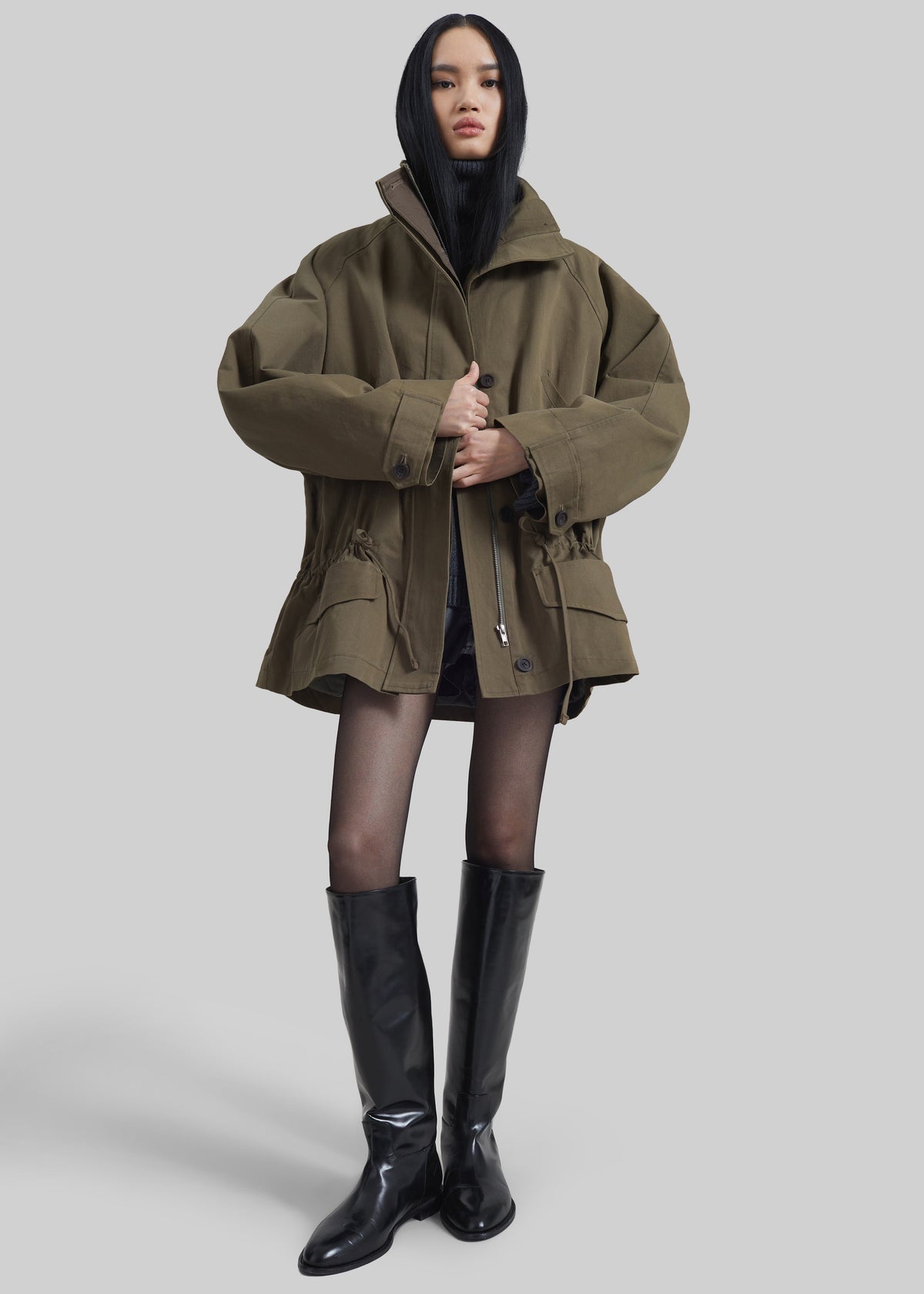 Alesie Drawstring Jacket - Olive Brown β view 5 of 8