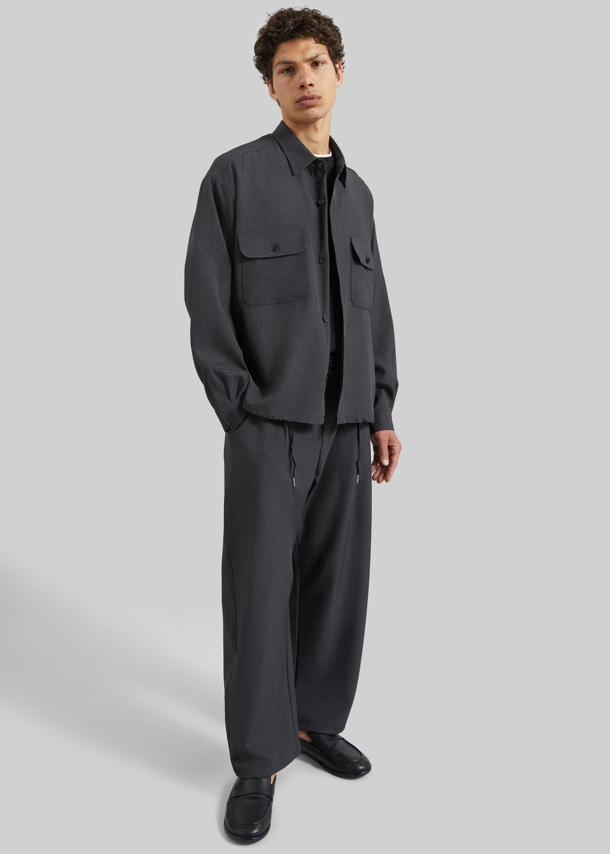 Alessio Shirt Jacket - Charcoal β view 5 of 7