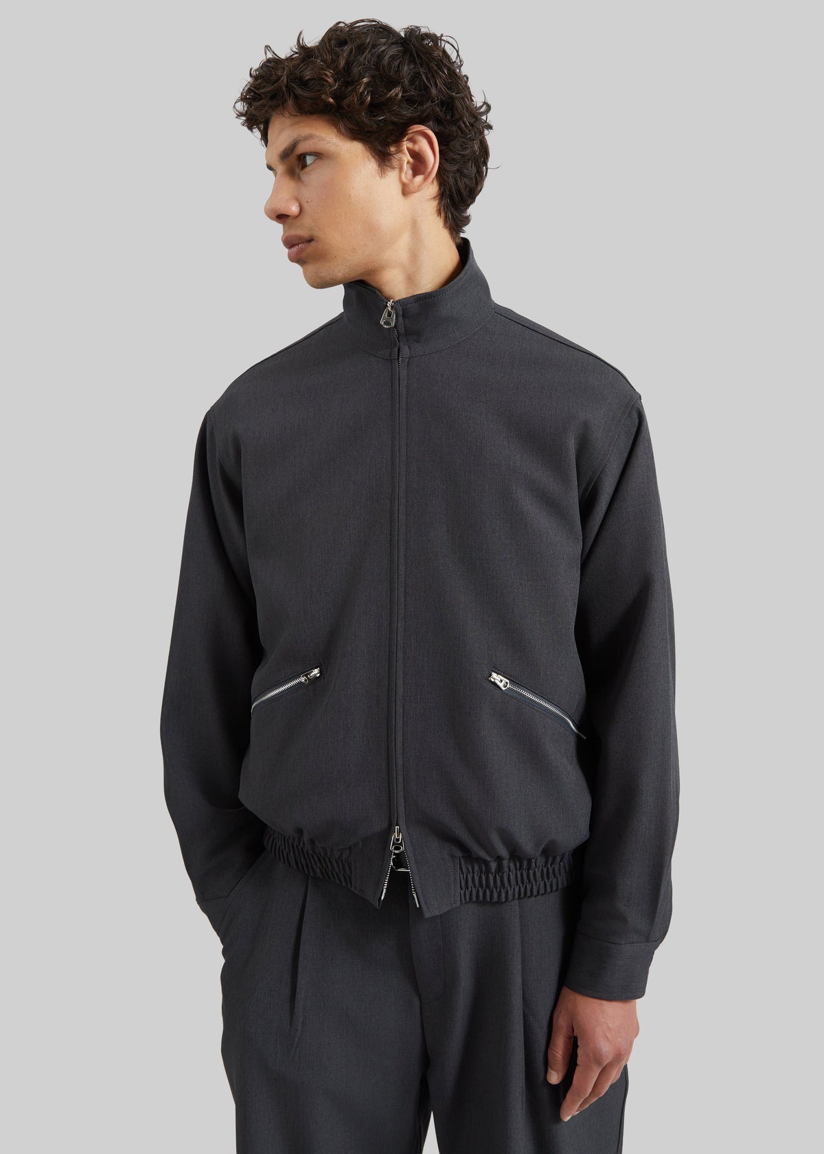 Alessio Zip-Up Jacket - Charcoal β view 5 of 7