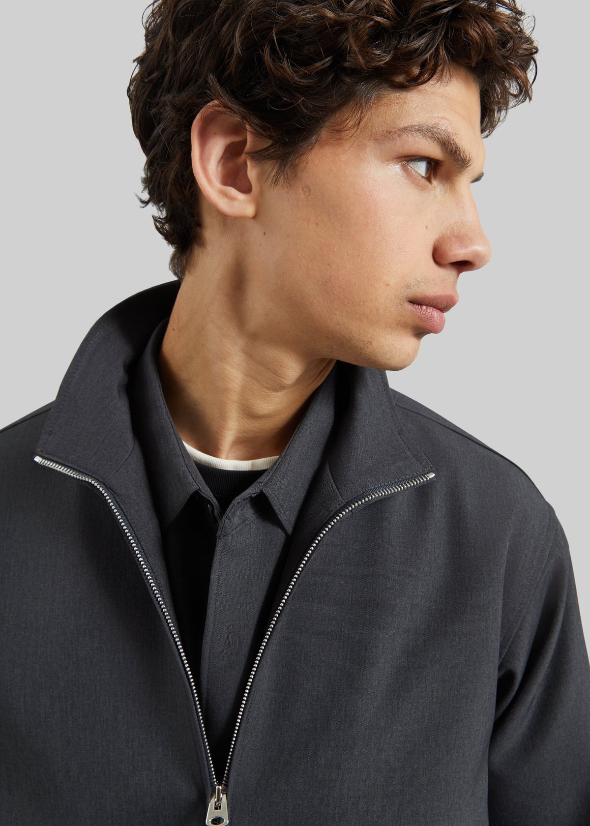 Alessio Zip-Up Jacket - Charcoal β view 4 of 7