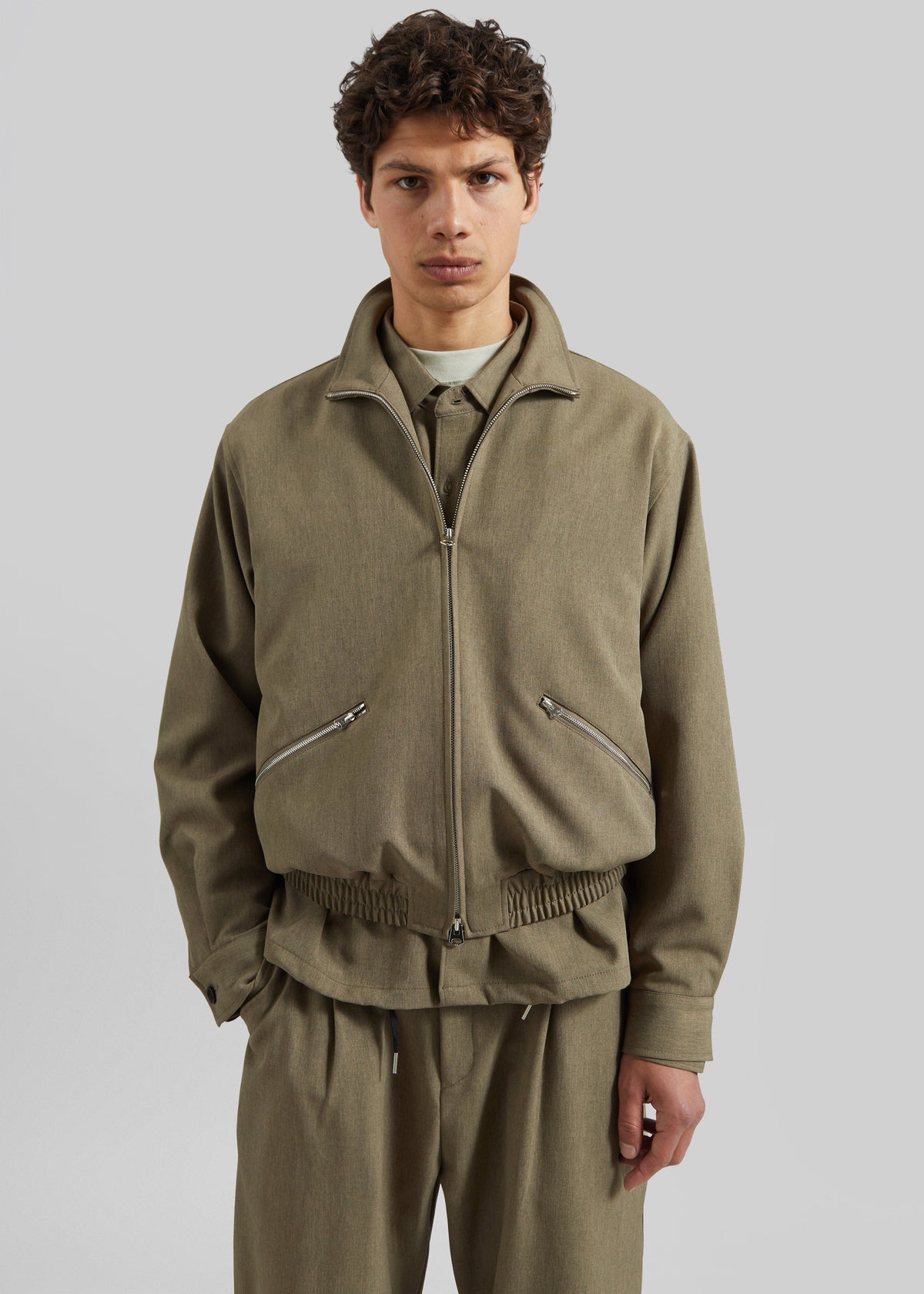 Alessio Zip-Up Jacket - Olive β view 3 of 9