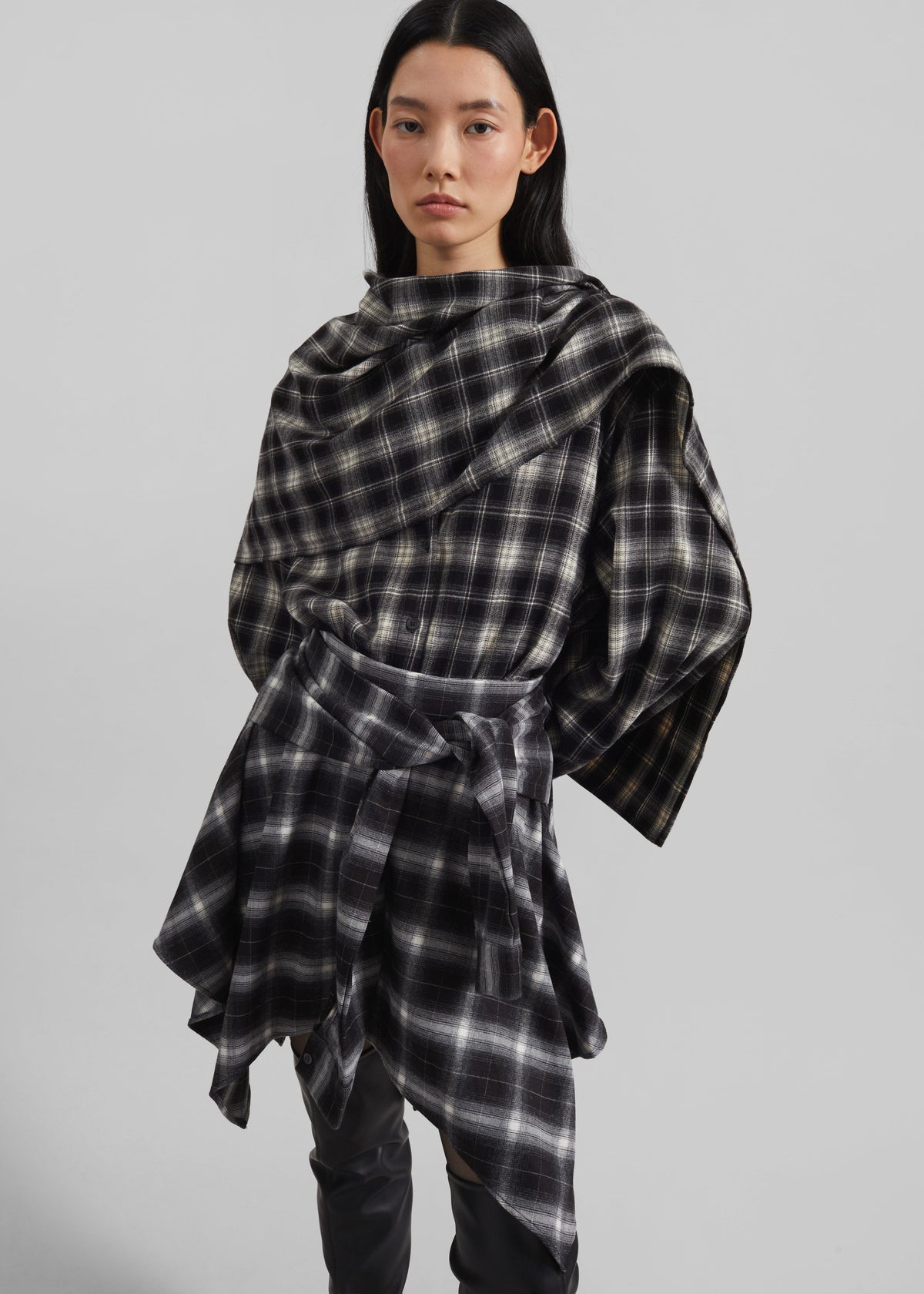 Alix Tie Skirt - Black Plaid β view 8 of 10