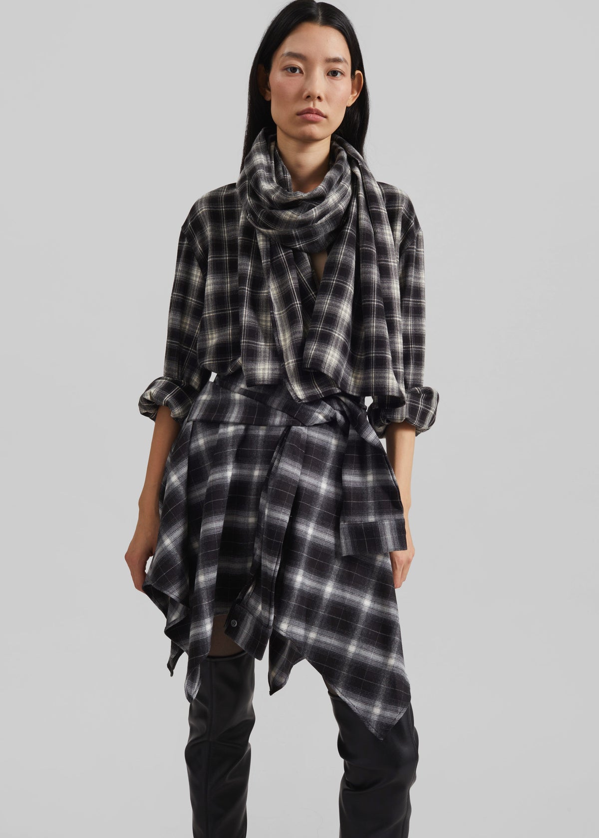 Alix Tie Skirt - Black Plaid β view 6 of 10