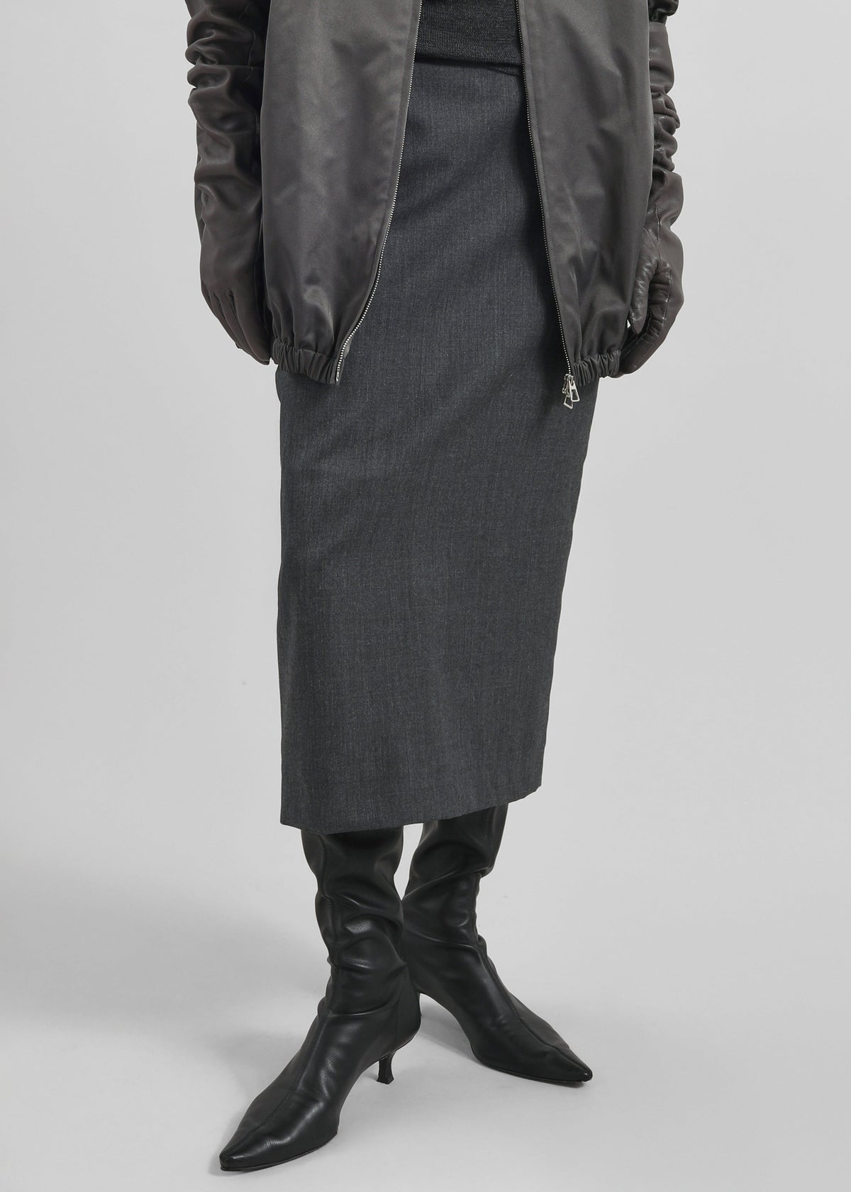 Alrose Midi Skirt - Dark Grey Melange β view 3 of 6