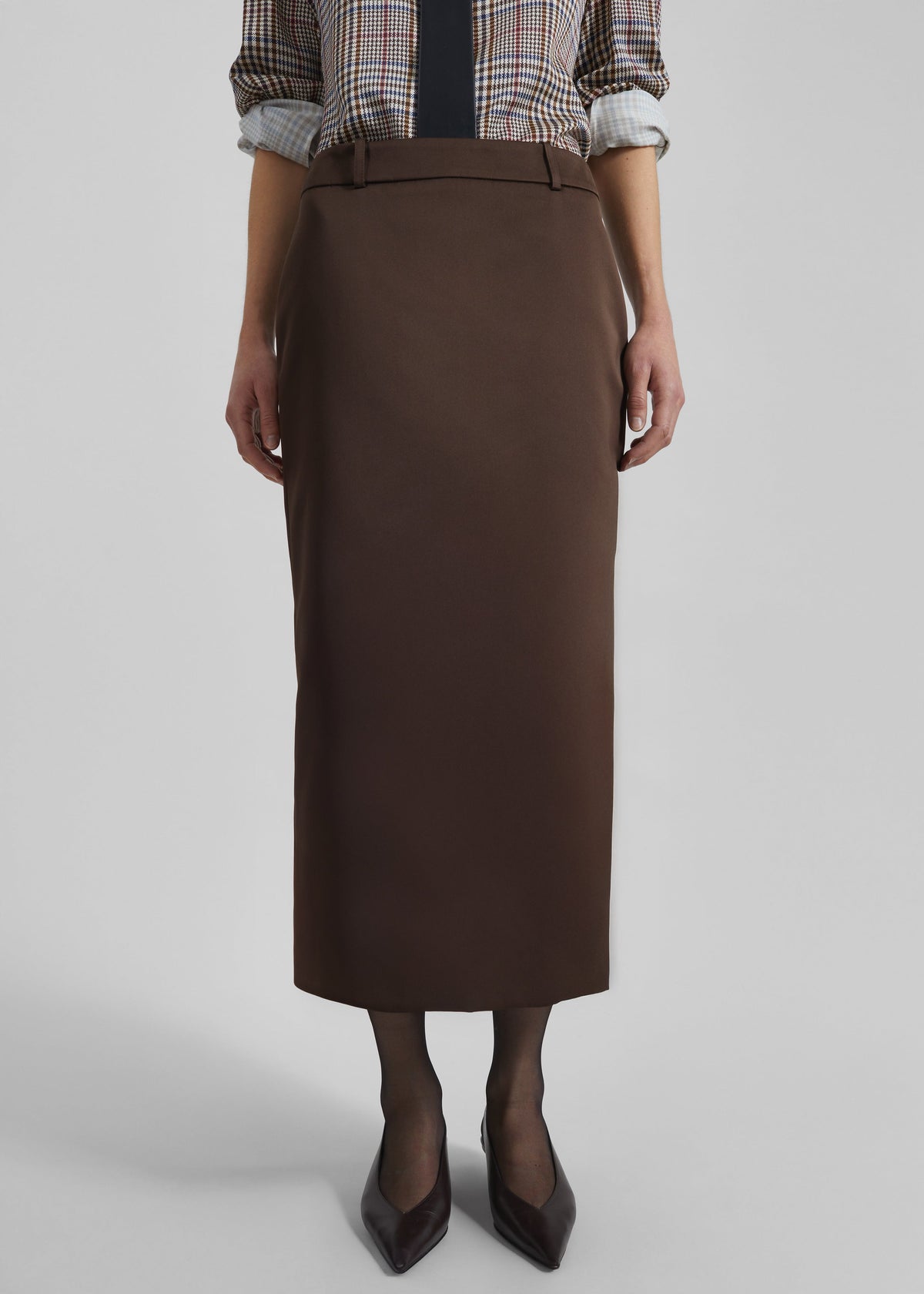 Alrose Satin Midi Skirt - Brown β view 6 of 13