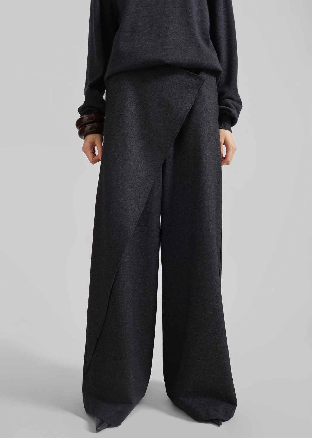 Altai Wrap Trousers - Charcoal β view 5 of 7