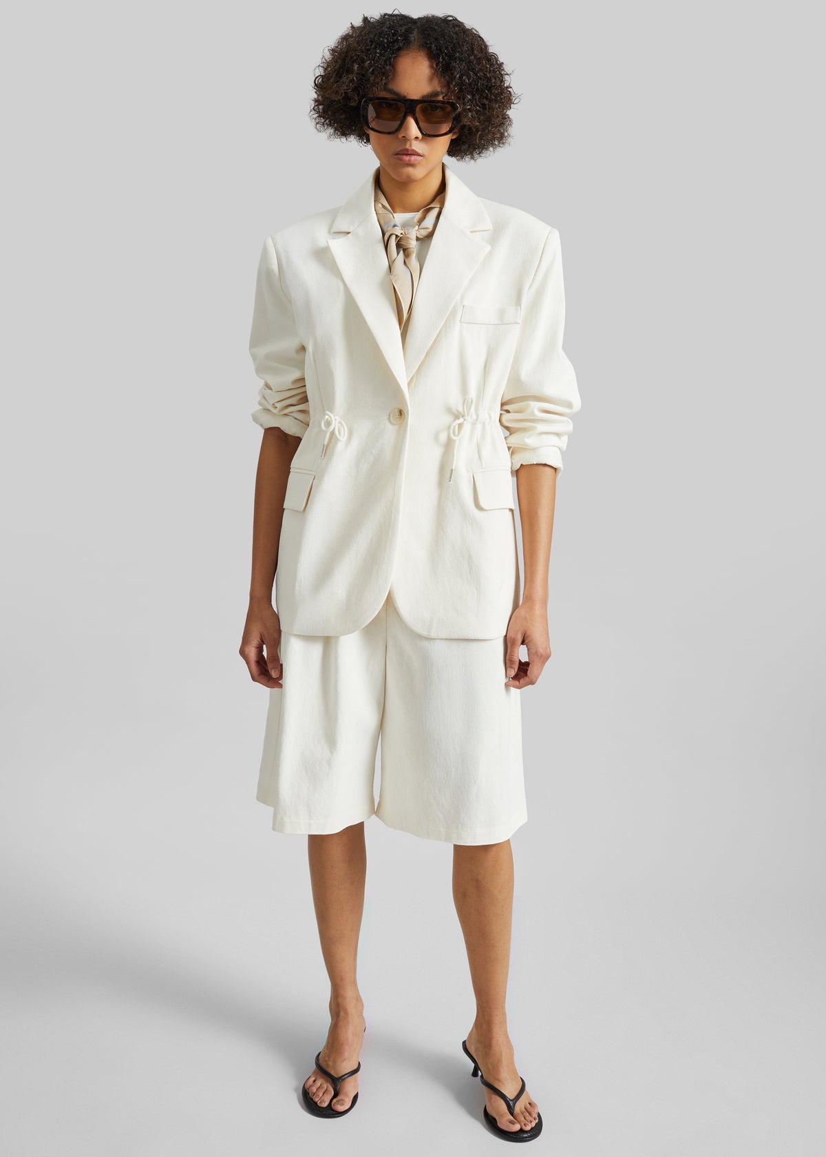 Altea Drawstring Blazer - Ivory β view 6 of 9