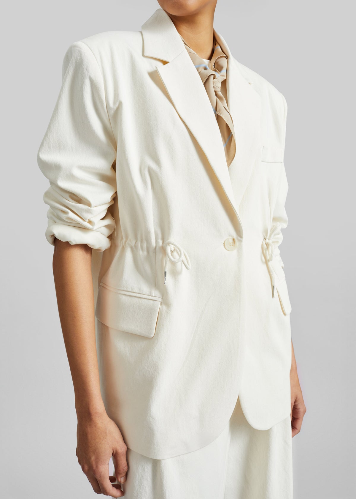 Altea Drawstring Blazer - Ivory β view 4 of 9