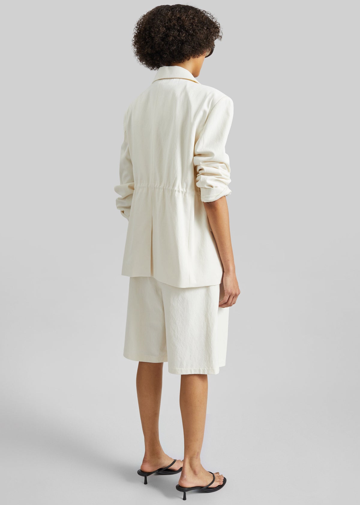 Altea Drawstring Blazer - Ivory β view 8 of 9
