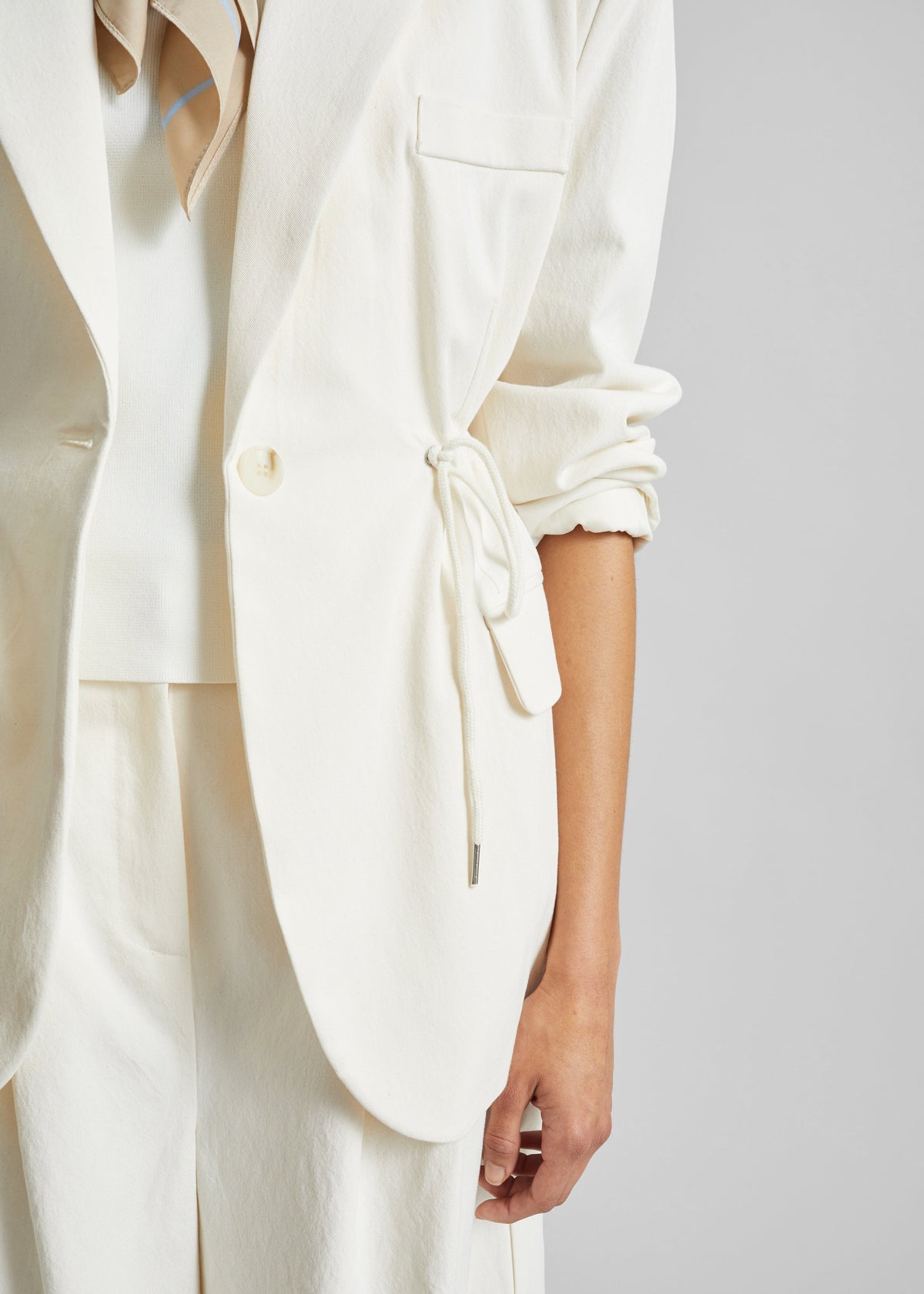Altea Drawstring Blazer - Ivory β view 7 of 9