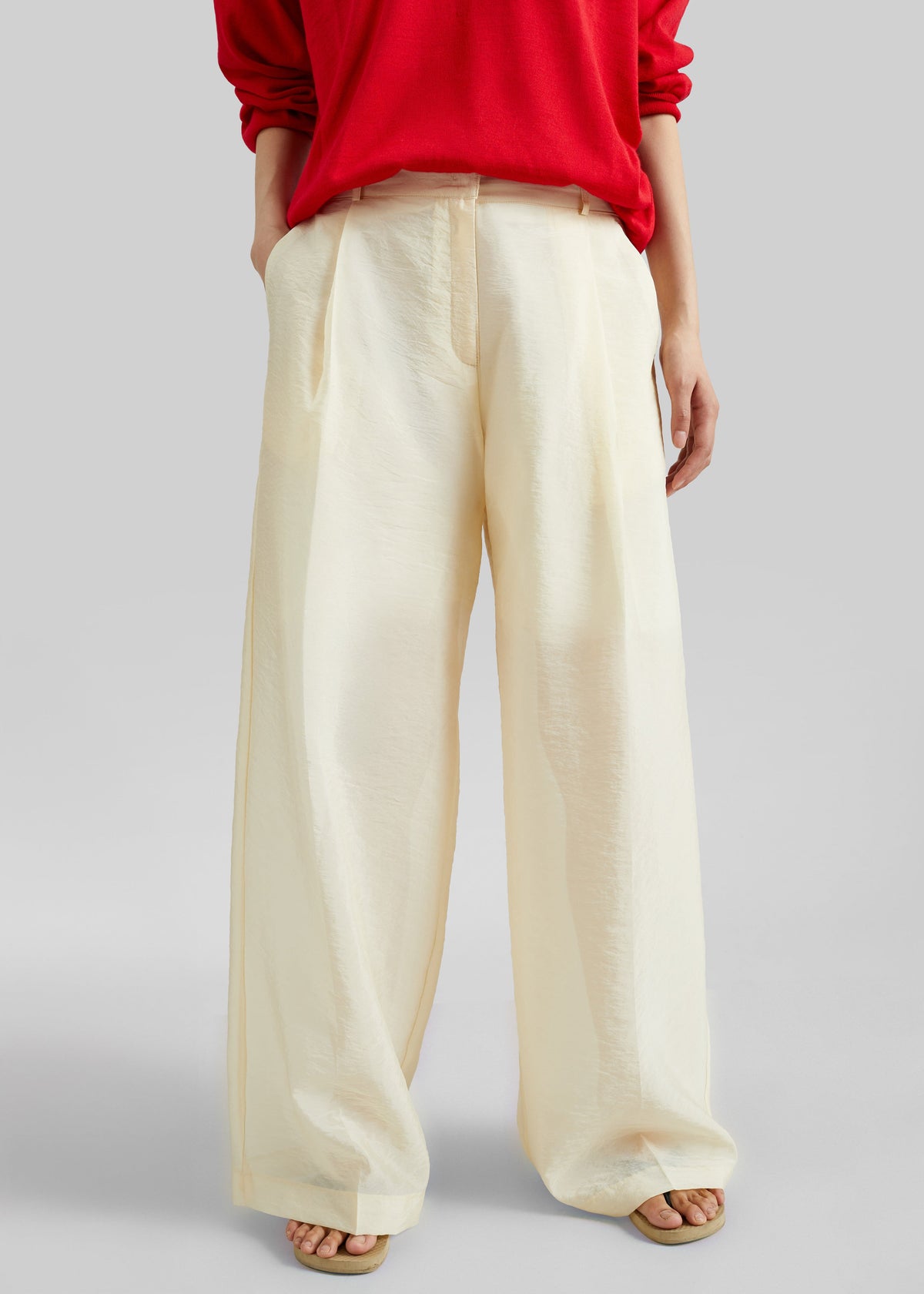 Alvito Sheer Organza Pants - Pale Yellow β view 4 of 7