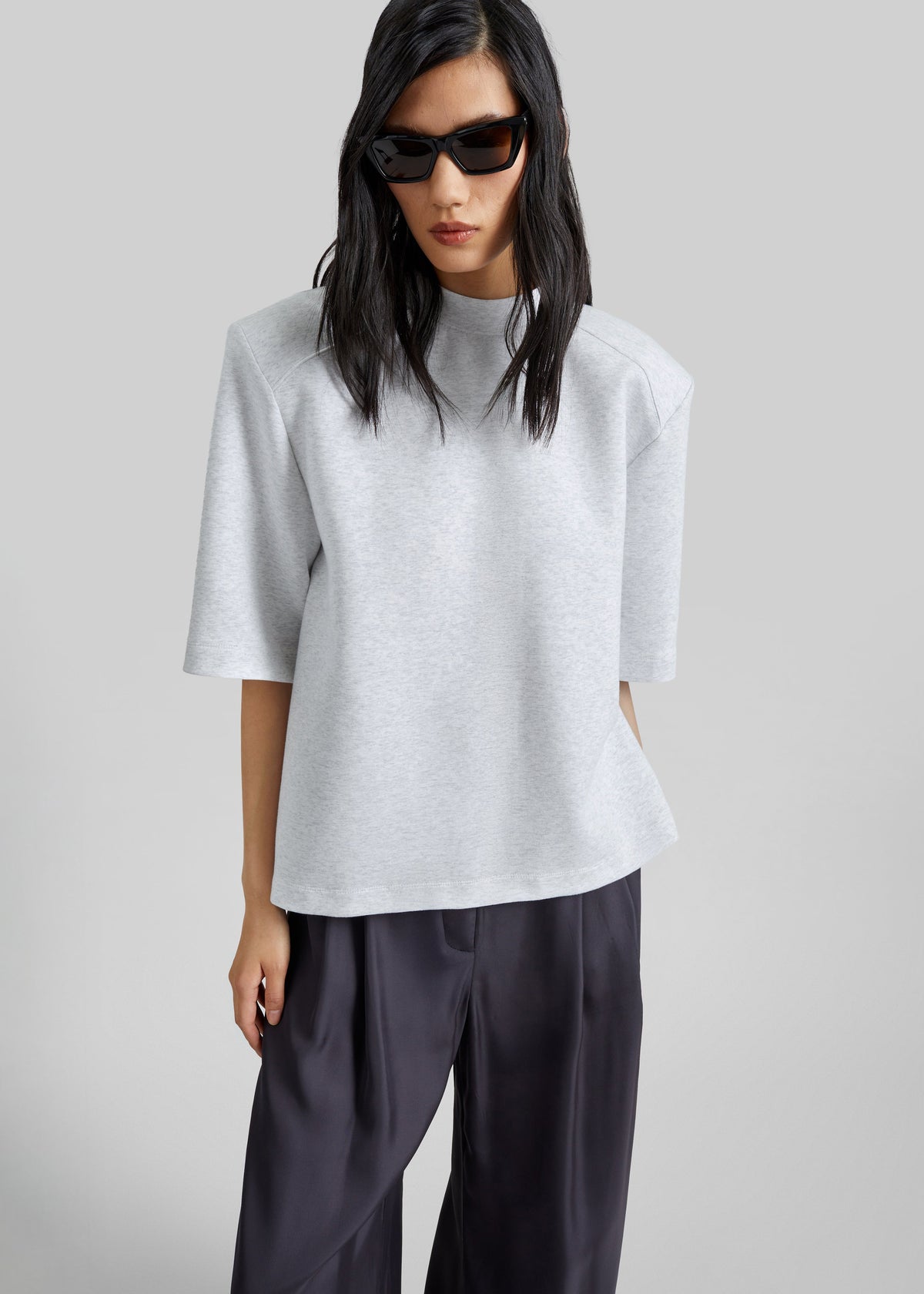 Alwen Neoprene Padded T-Shirt - Grey Melange β view 1 of 8