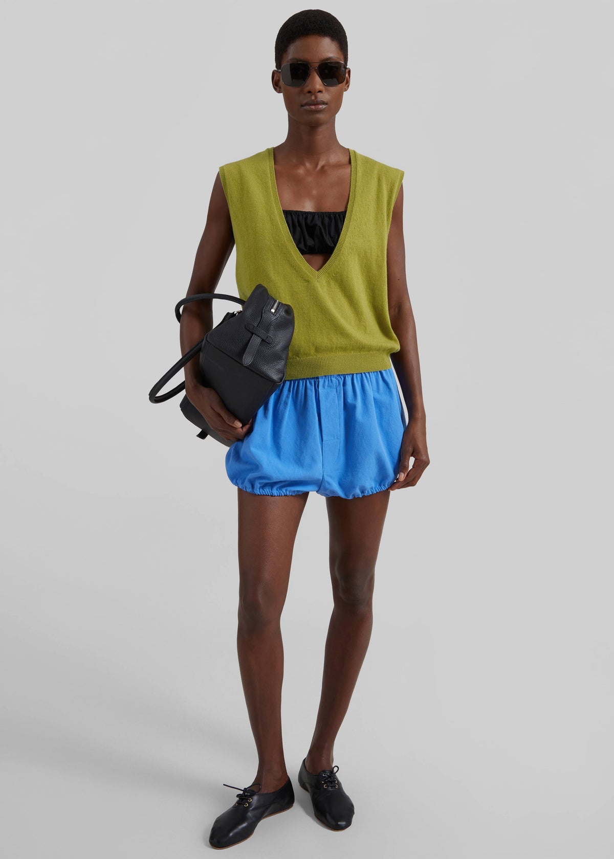 Ameglia Bubble Hem Mini Shorts - Blue β view 4 of 7