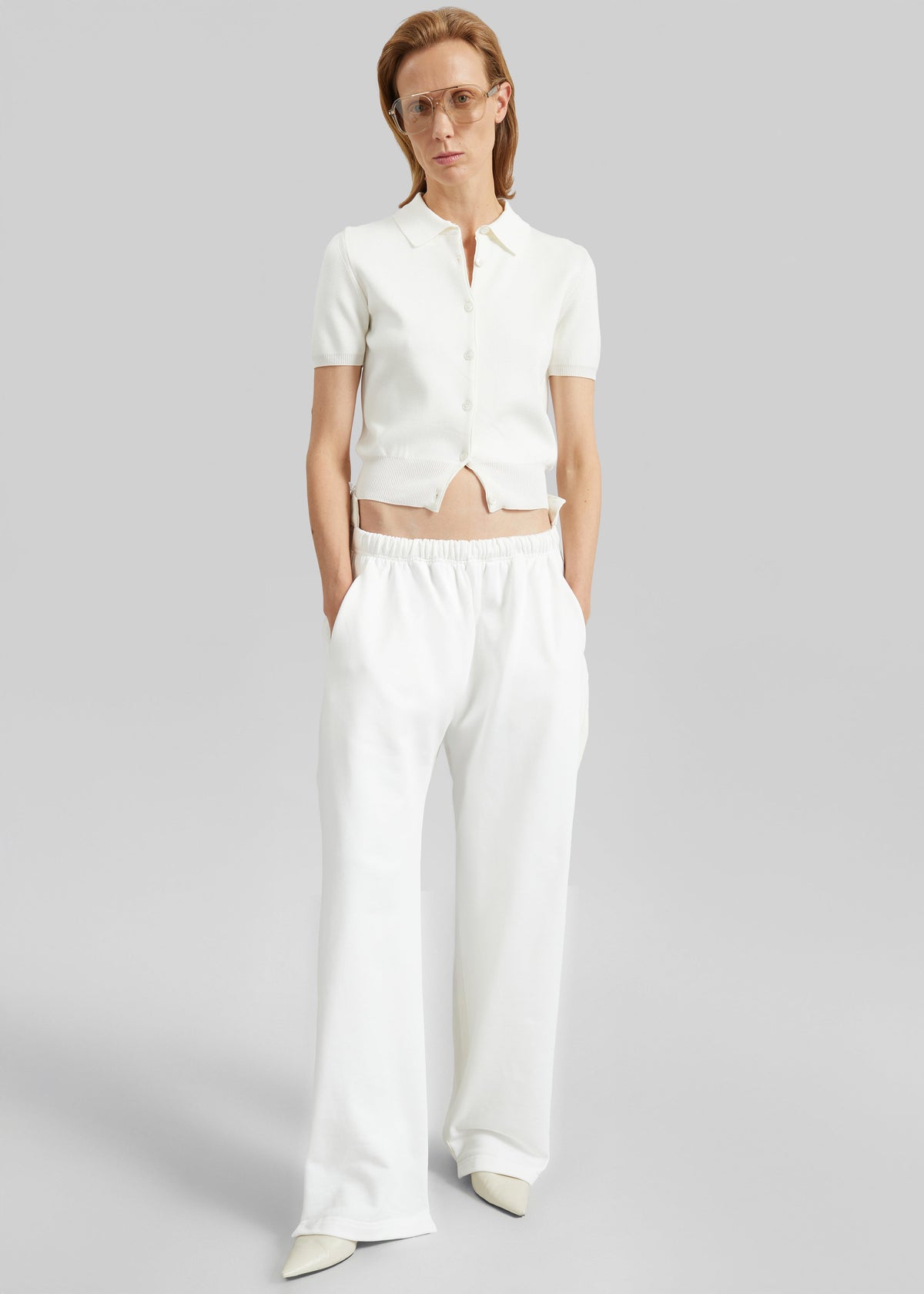 Amelot Knit Short Sleeve Cardigan - White β view 5 of 8