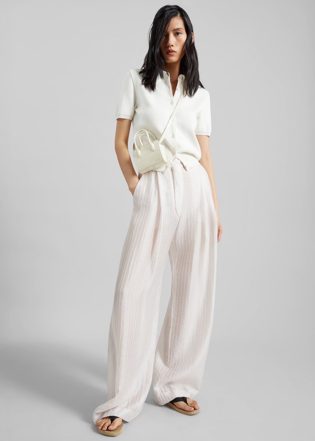 Amelot Knit Short Sleeve Cardigan - White β view 2 of 8