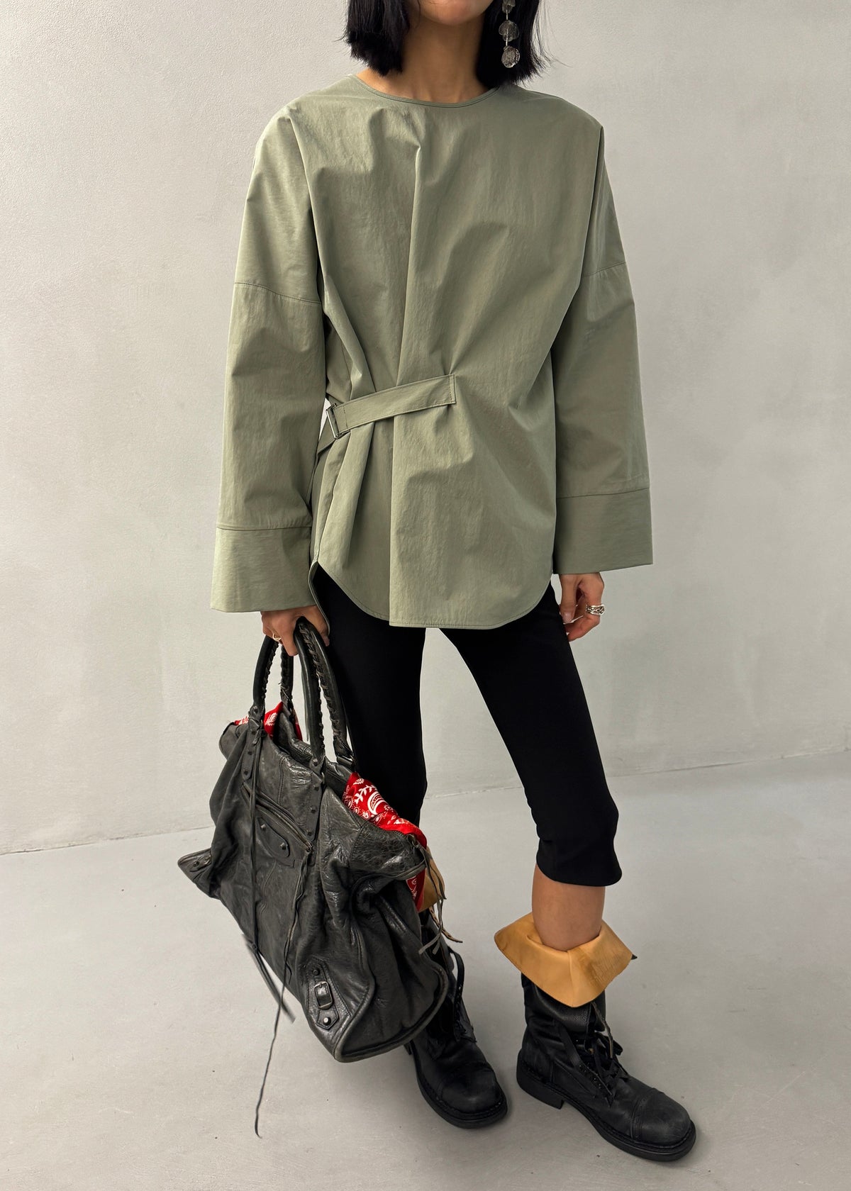 Ames Belted Top - Sage β view 1 of 9