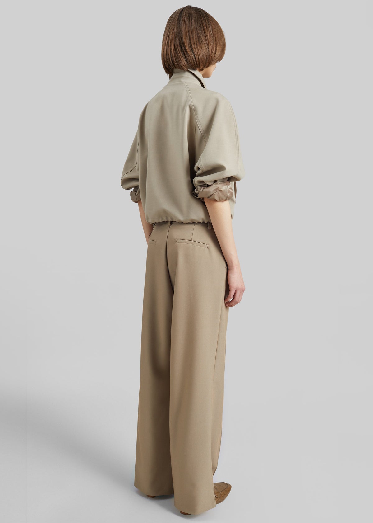 Ancona Curved Blouson - Beige β view 7 of 8