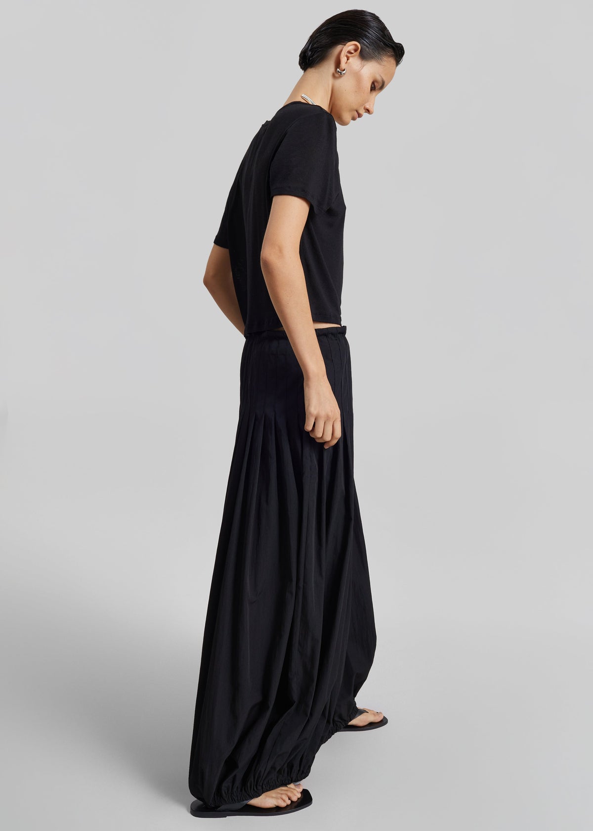 Andria Cropped Knit Top - Black β view 5 of 6