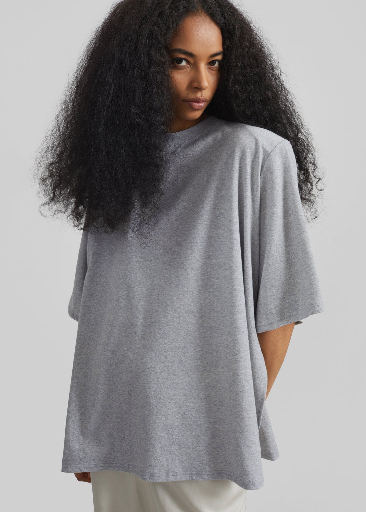 Anira Padded T-Shirt - Grey Melange β view 6 of 8