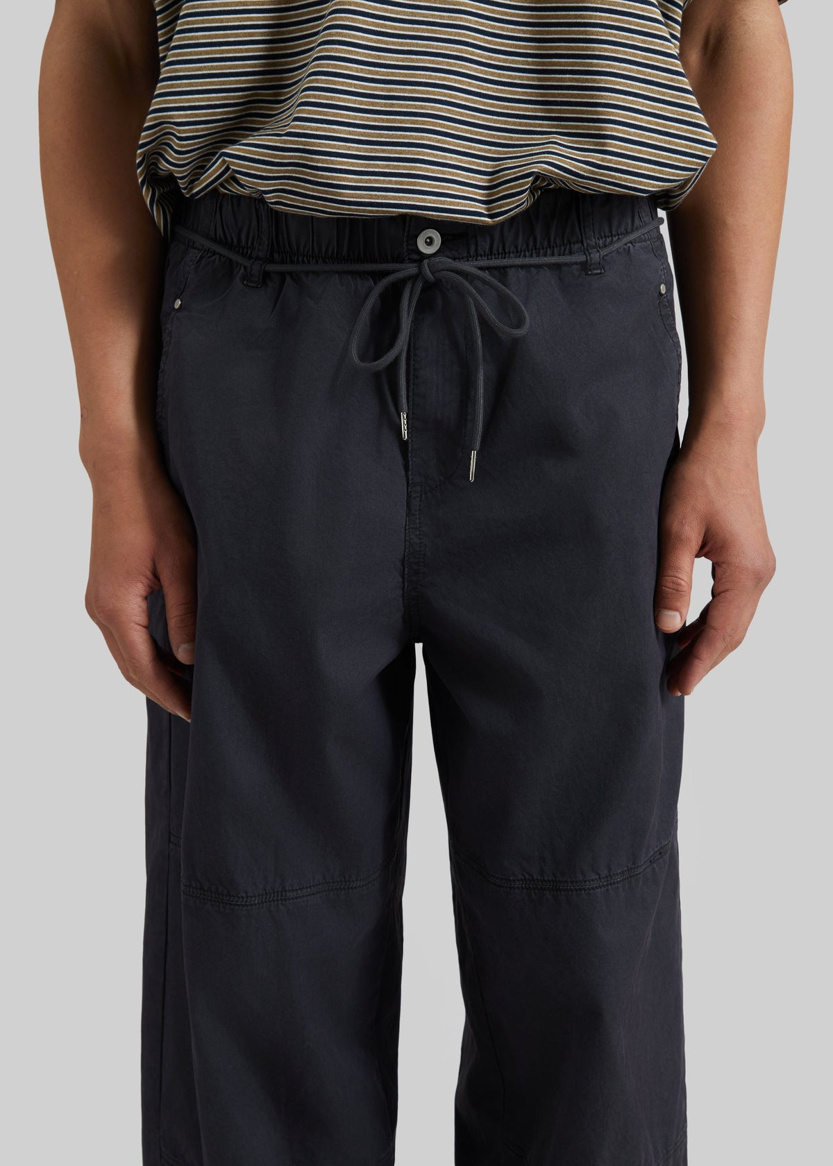 Antheor Drawstring Wide Leg Pants - Charcoal β view 3 of 7