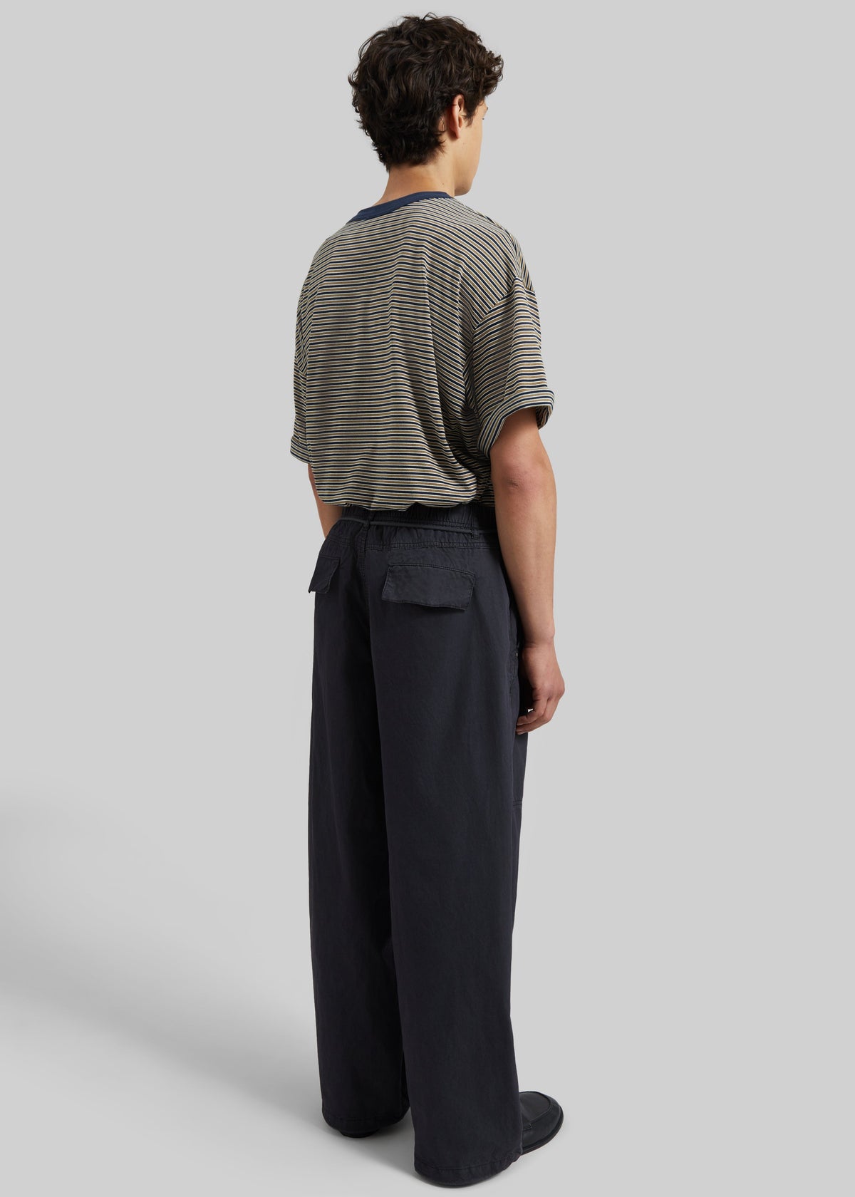 Antheor Drawstring Wide Leg Pants - Charcoal β view 6 of 7