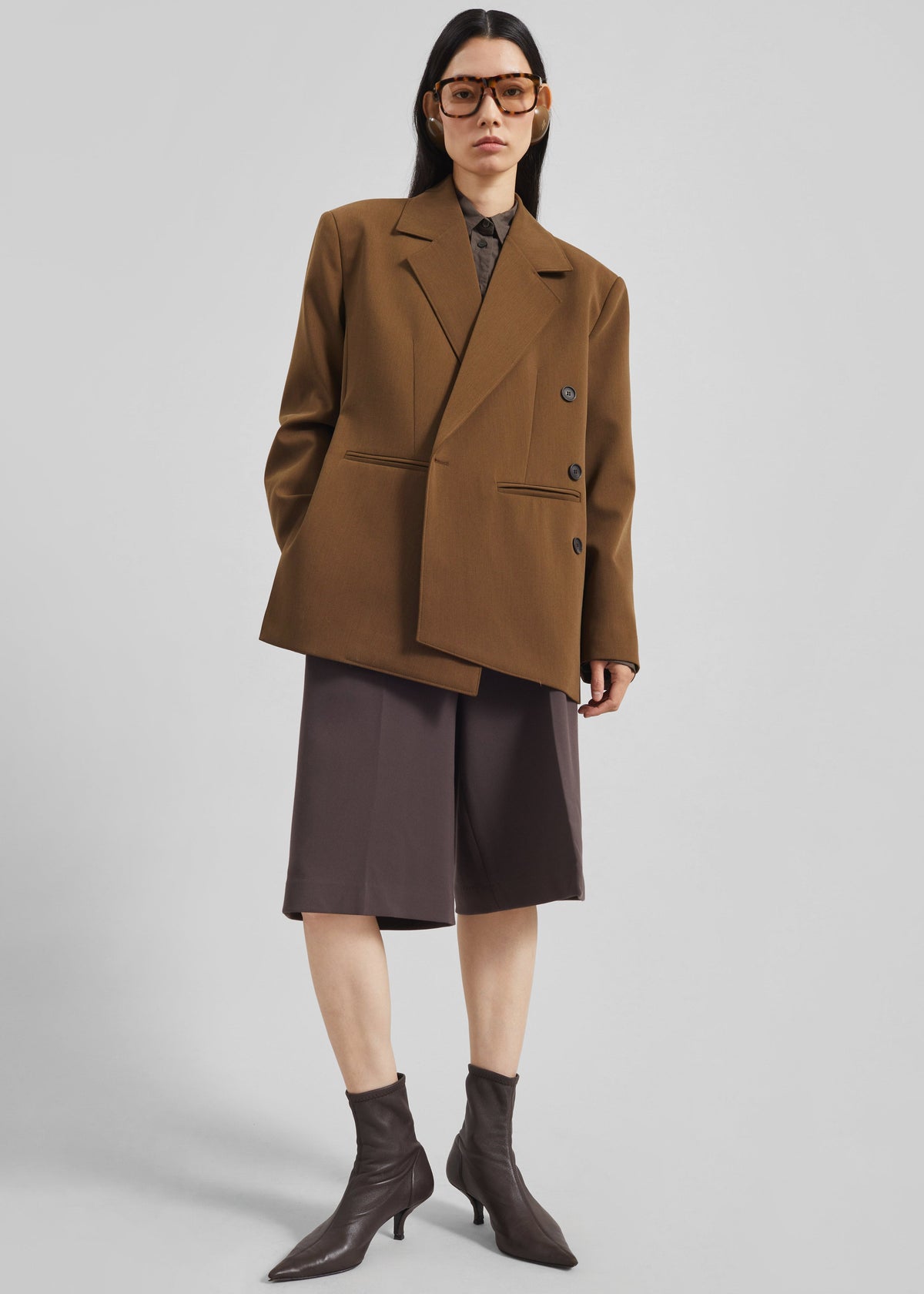 Antwerp Wrap Blazer - Brown β view 6 of 8