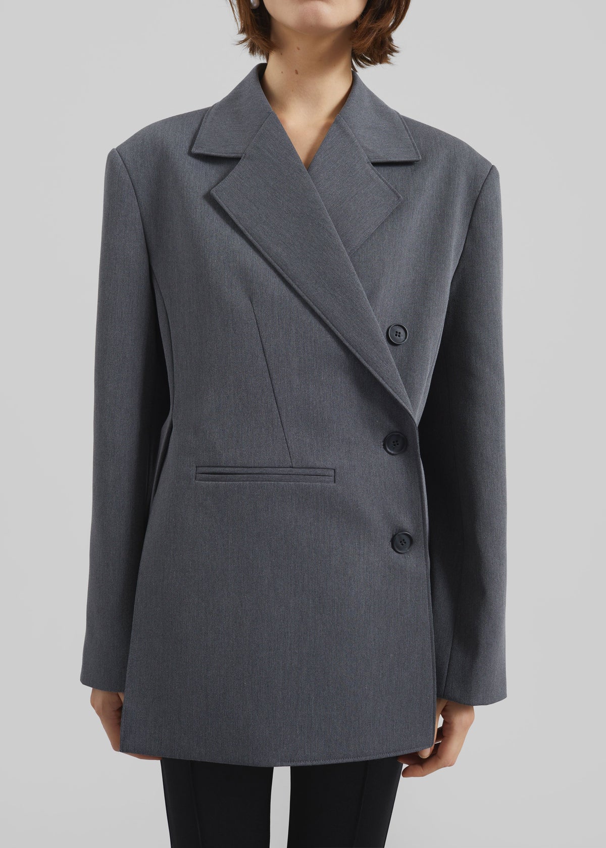 Antwerp Wrap Blazer - Grey β view 4 of 9