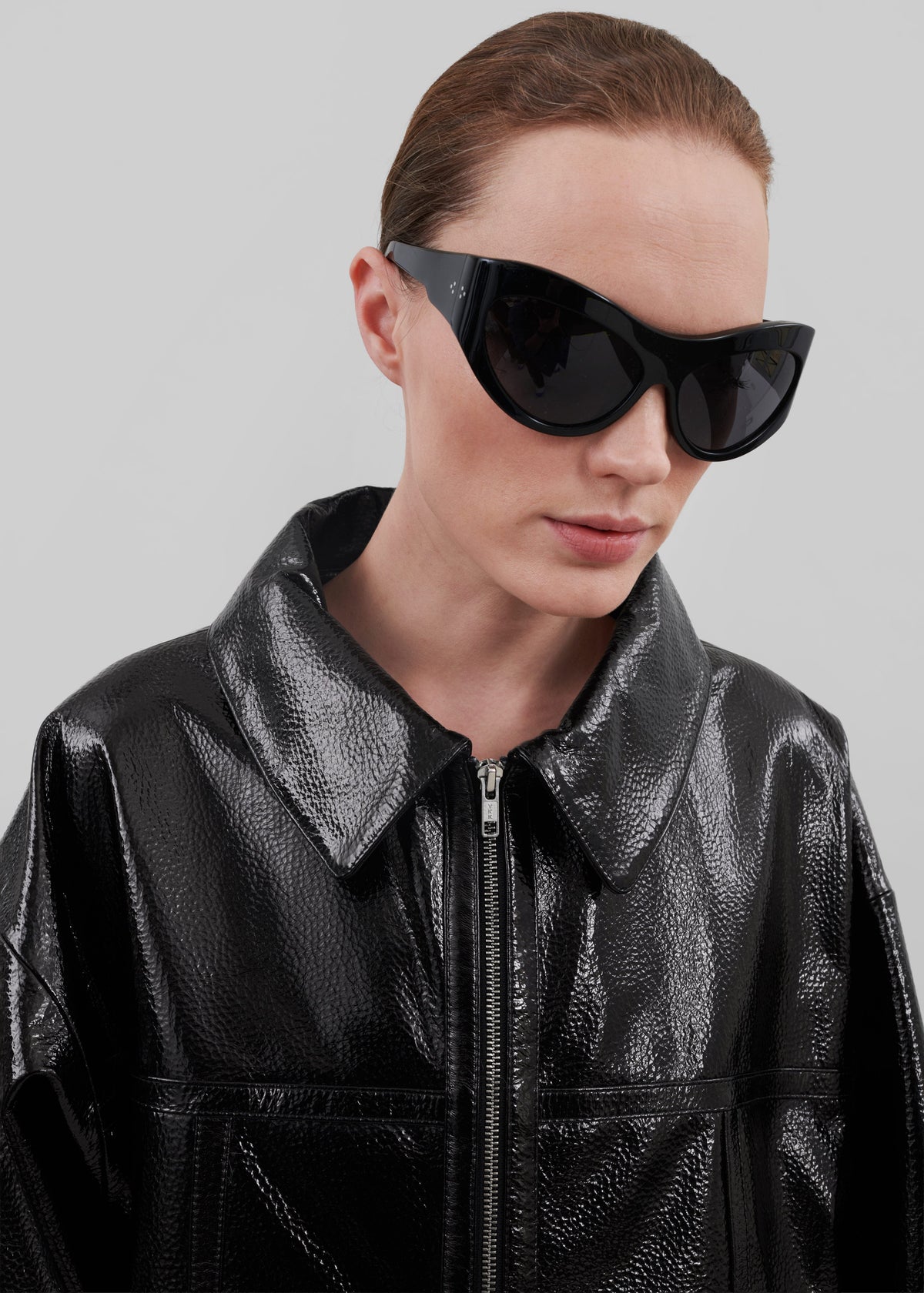 Arbor Crackled Faux Leather Jacket - Black β view 7 of 10