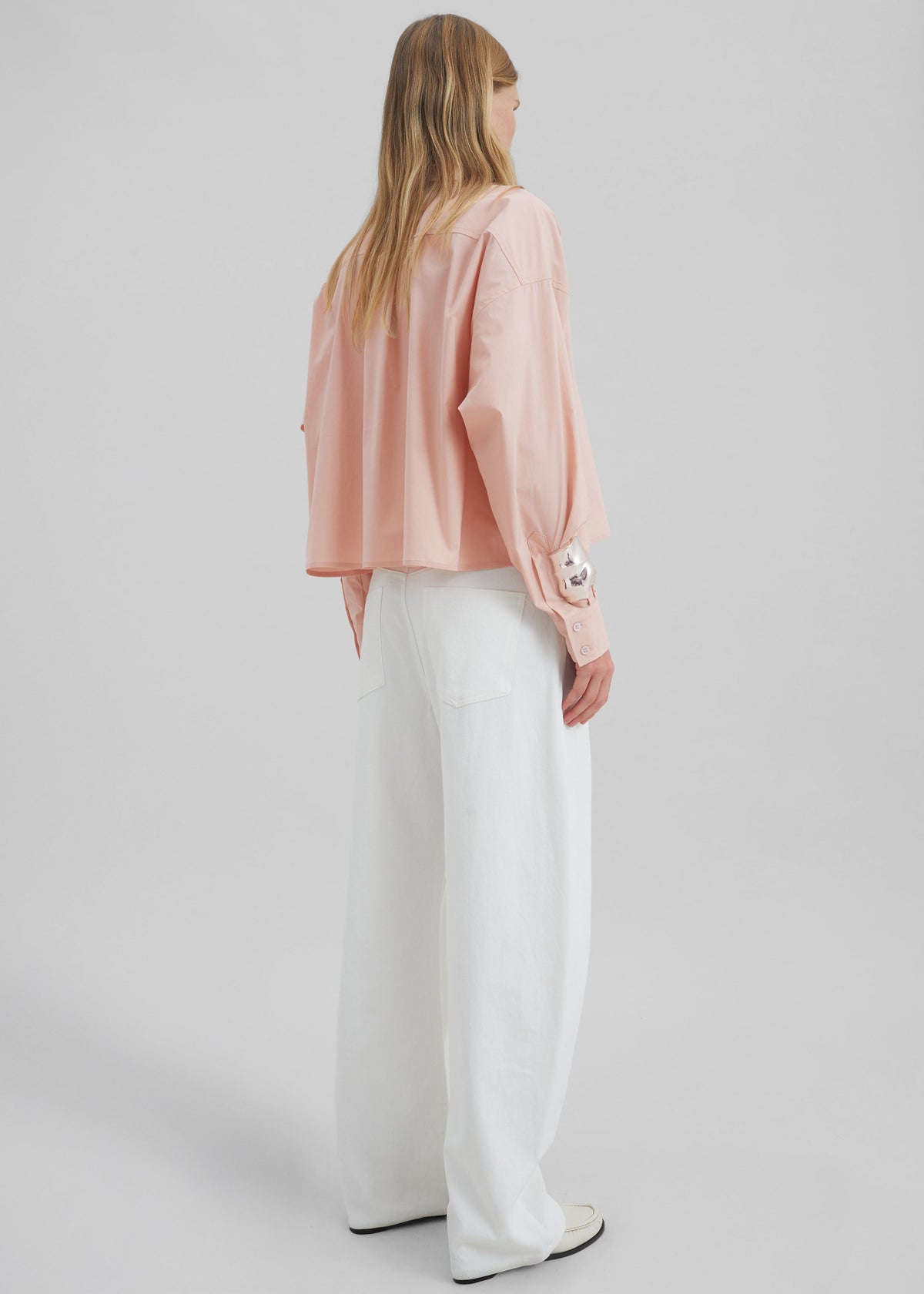 Arlen Cotton Boxy Shirt - Faded Pink β view 6 of 7