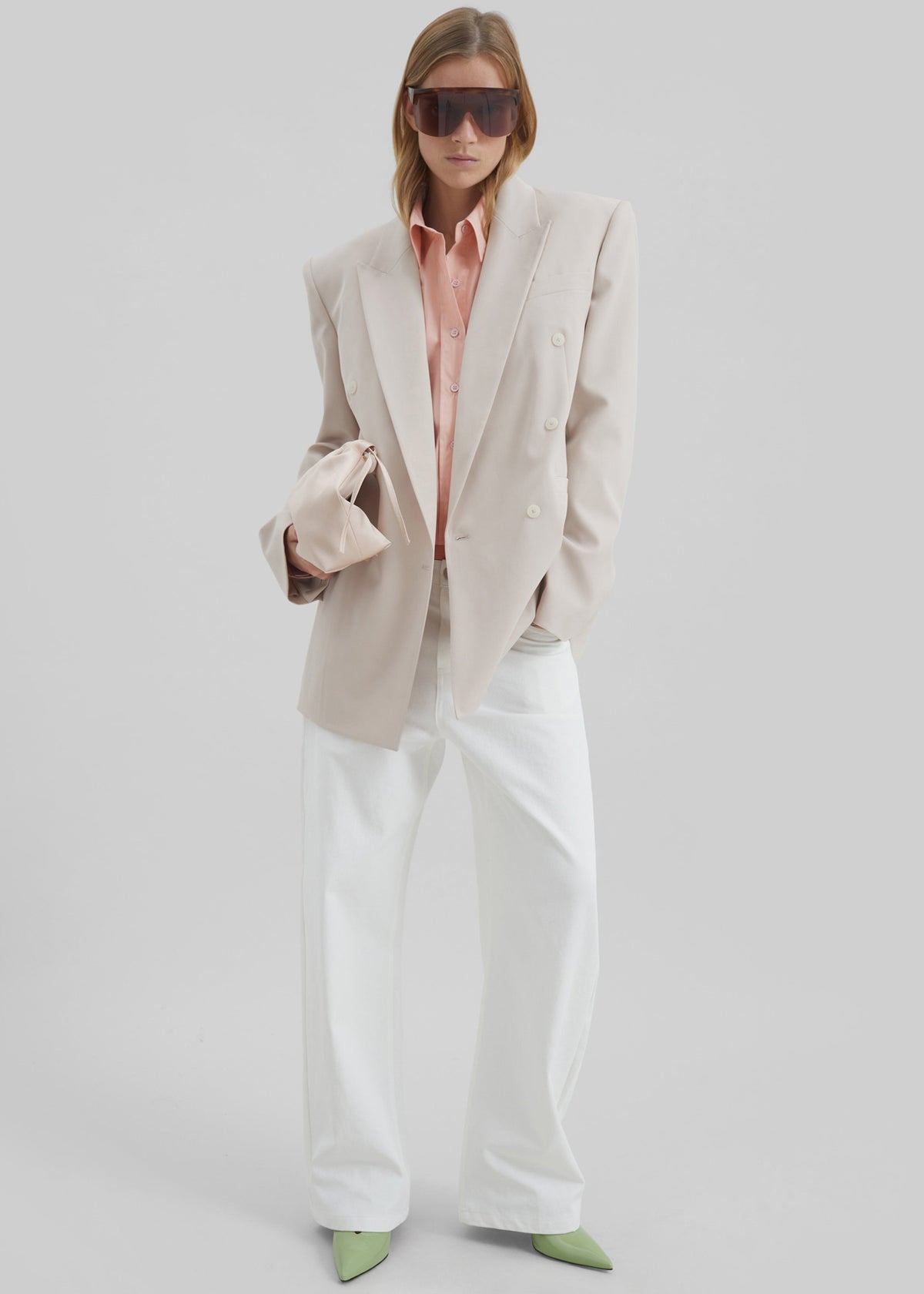 Arlen Cotton Boxy Shirt - Faded Pink β view 4 of 7