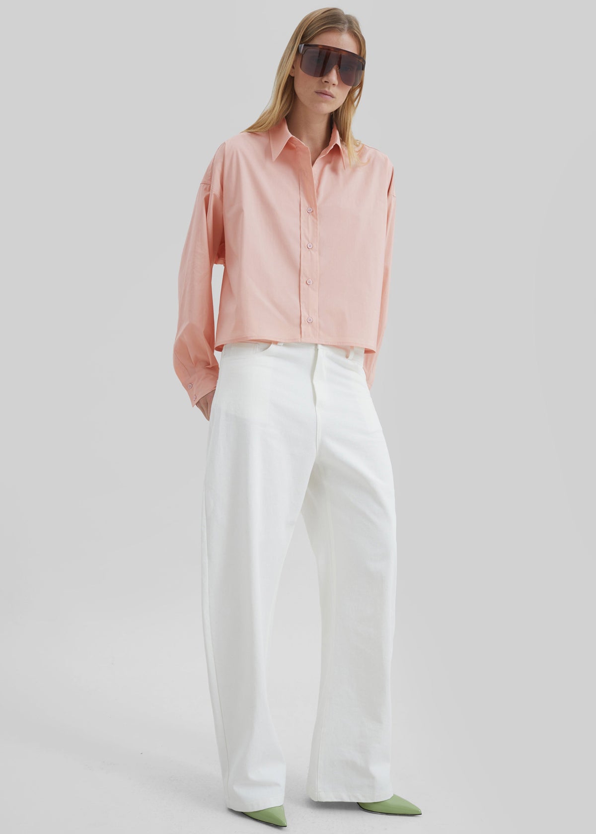 Arlen Cotton Boxy Shirt - Faded Pink β view 5 of 7
