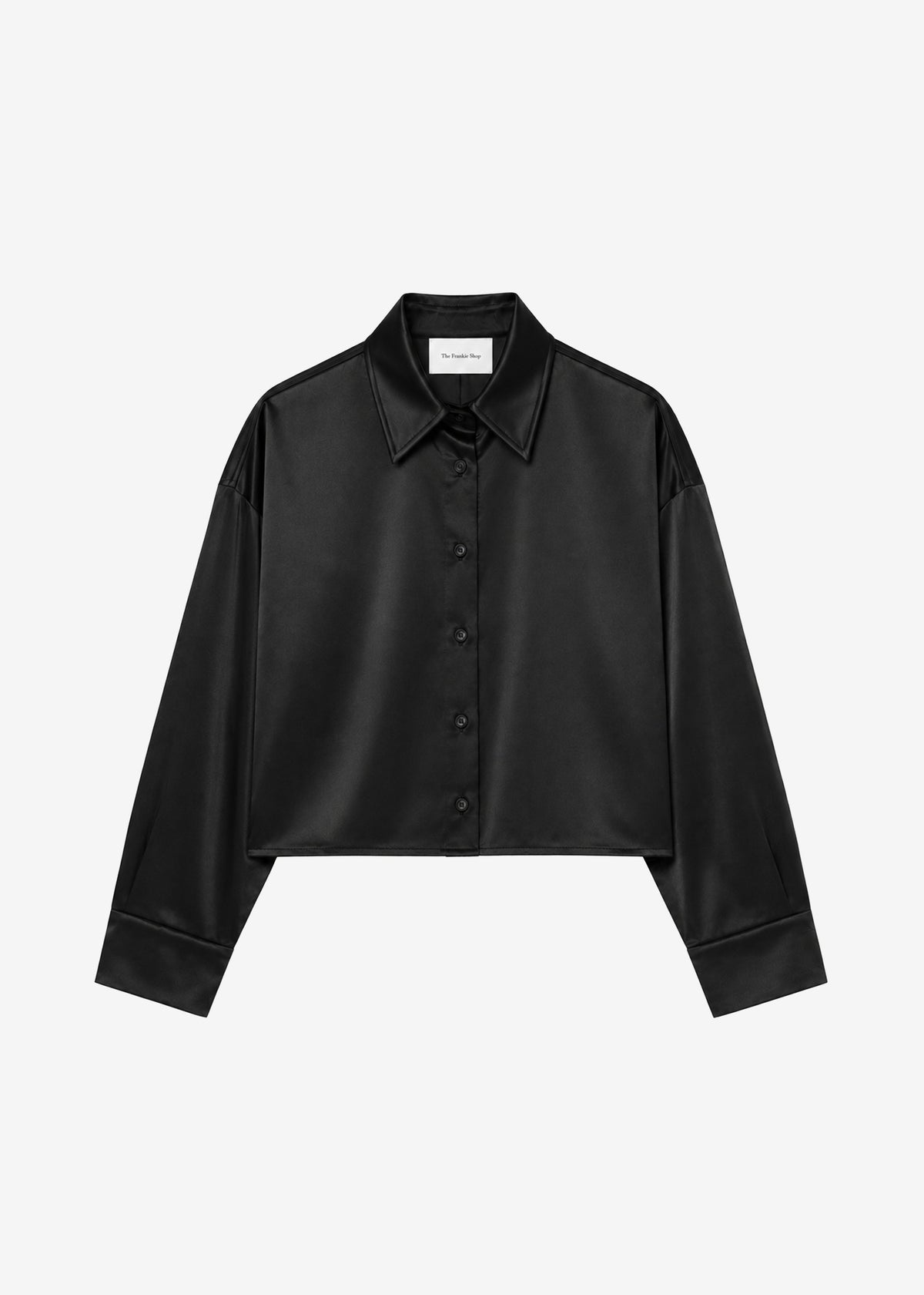 Arlen Satin Boxy Shirt - Black β view 7 of 7