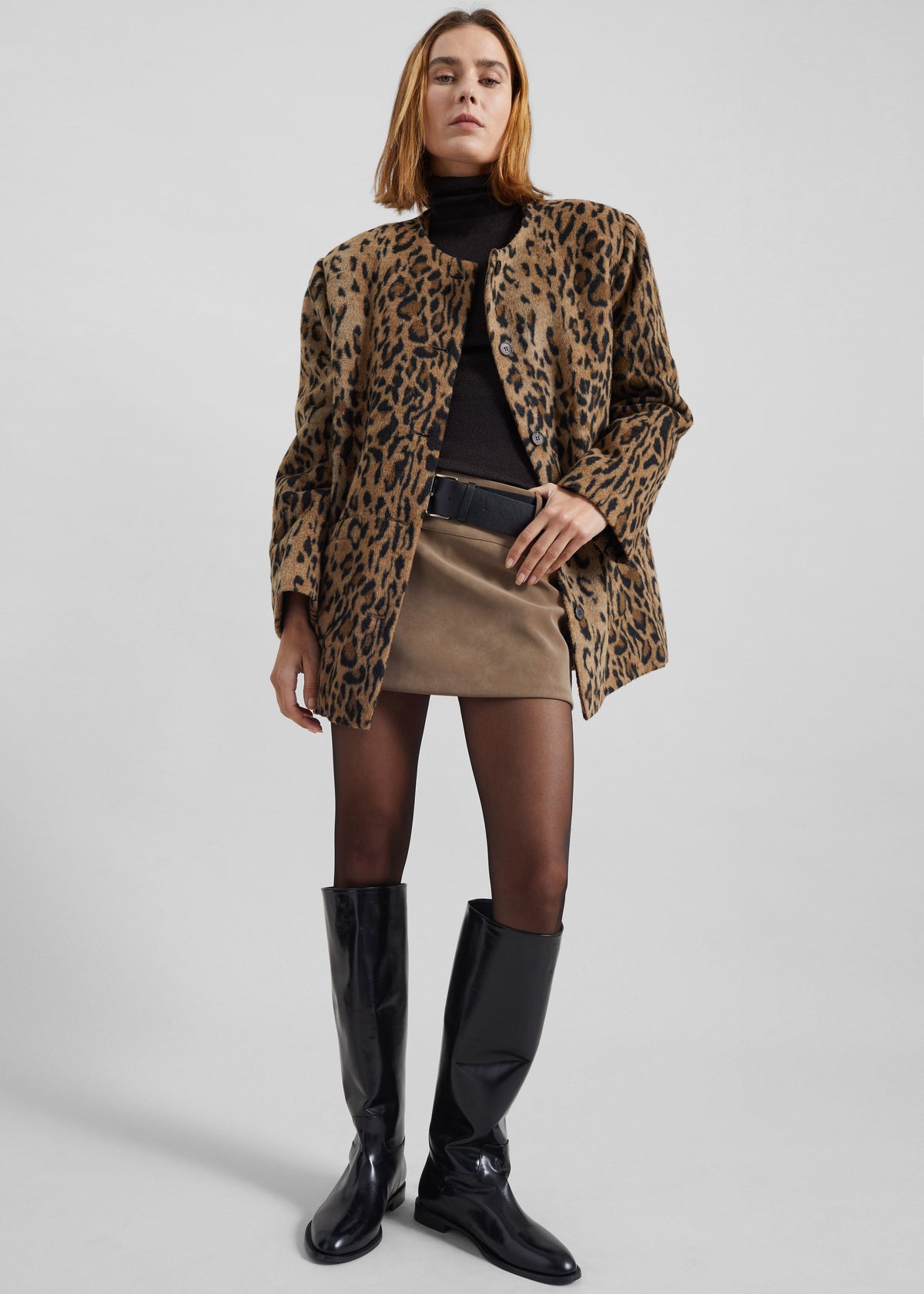 Arosa Belted Mini Skirt - Beige β view 5 of 10