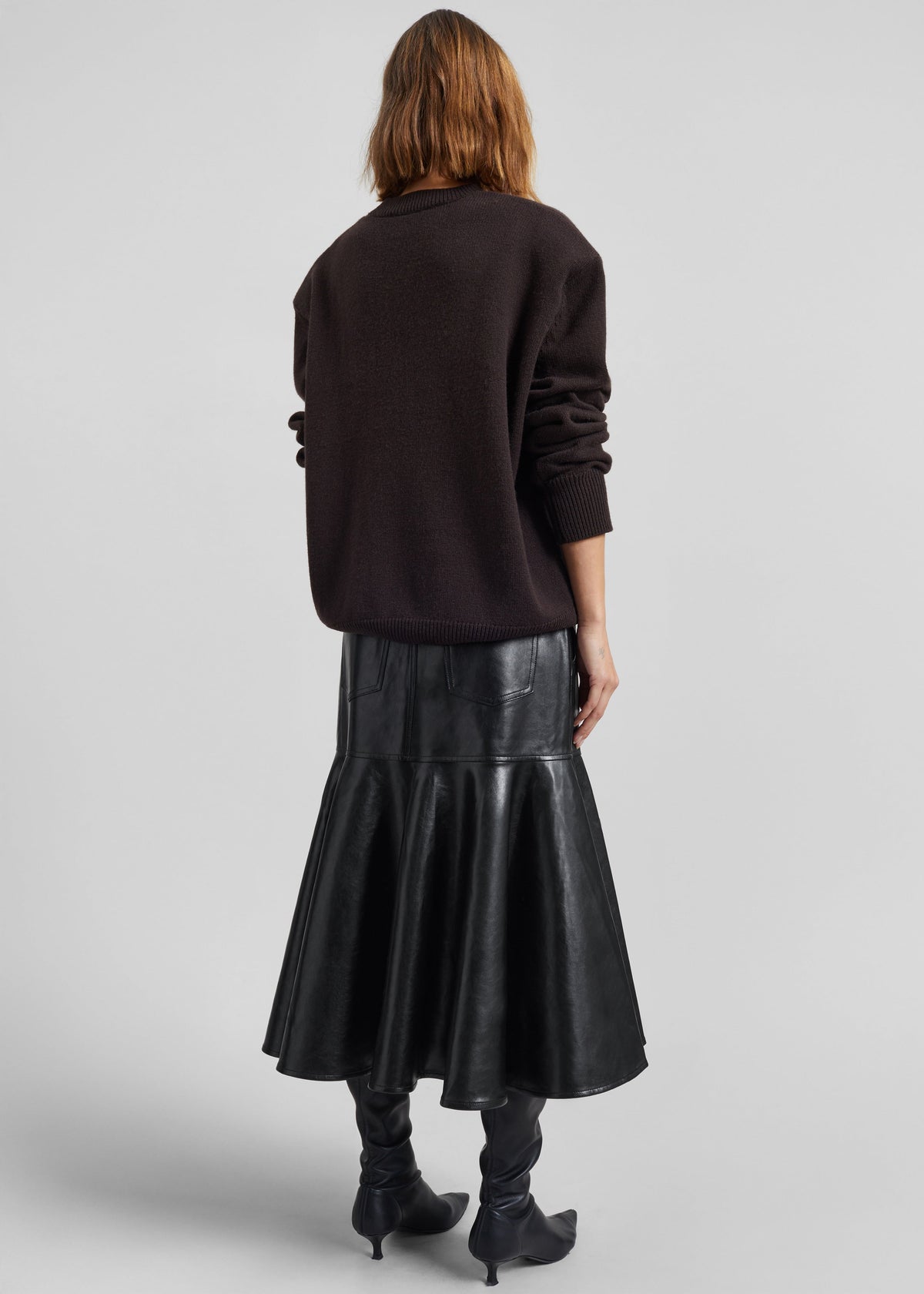 Arvika Faux Leather Mermaid Skirt - Black β view 8 of 9