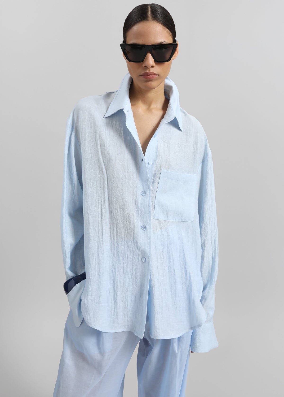 Ascain Fluid Shirt - Sky Blue β view 7 of 14
