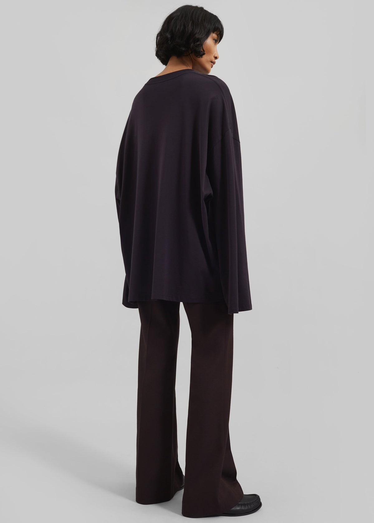 Rio Oversized Sleeve Tee - Dark Plum β view 7 of 8