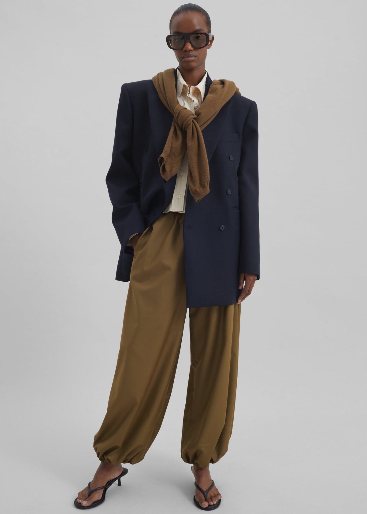 Aubray Balloon Pants - Olive Brown β view 1 of 11