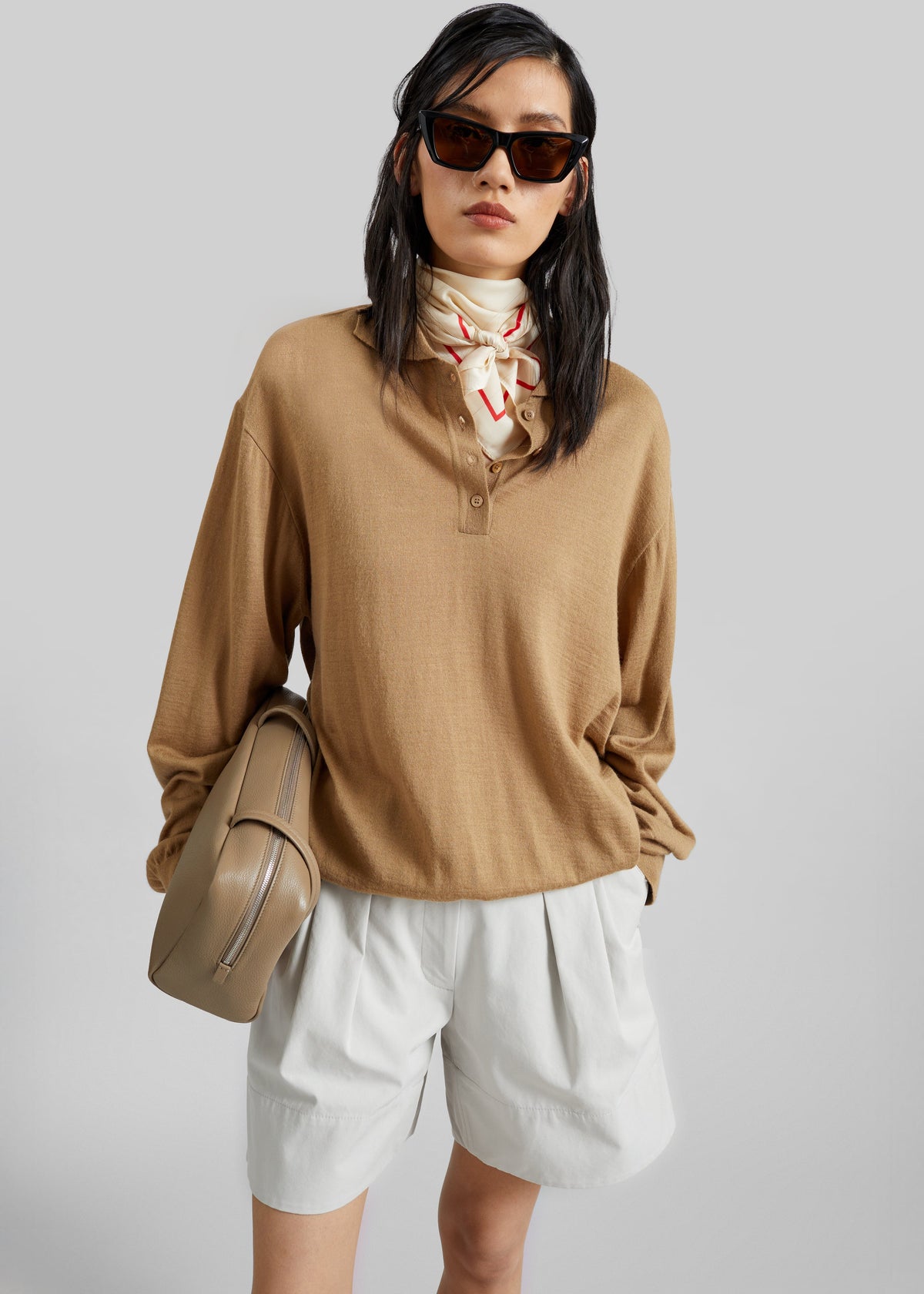 Avallon Padded Knit Polo - Camel β view 5 of 9