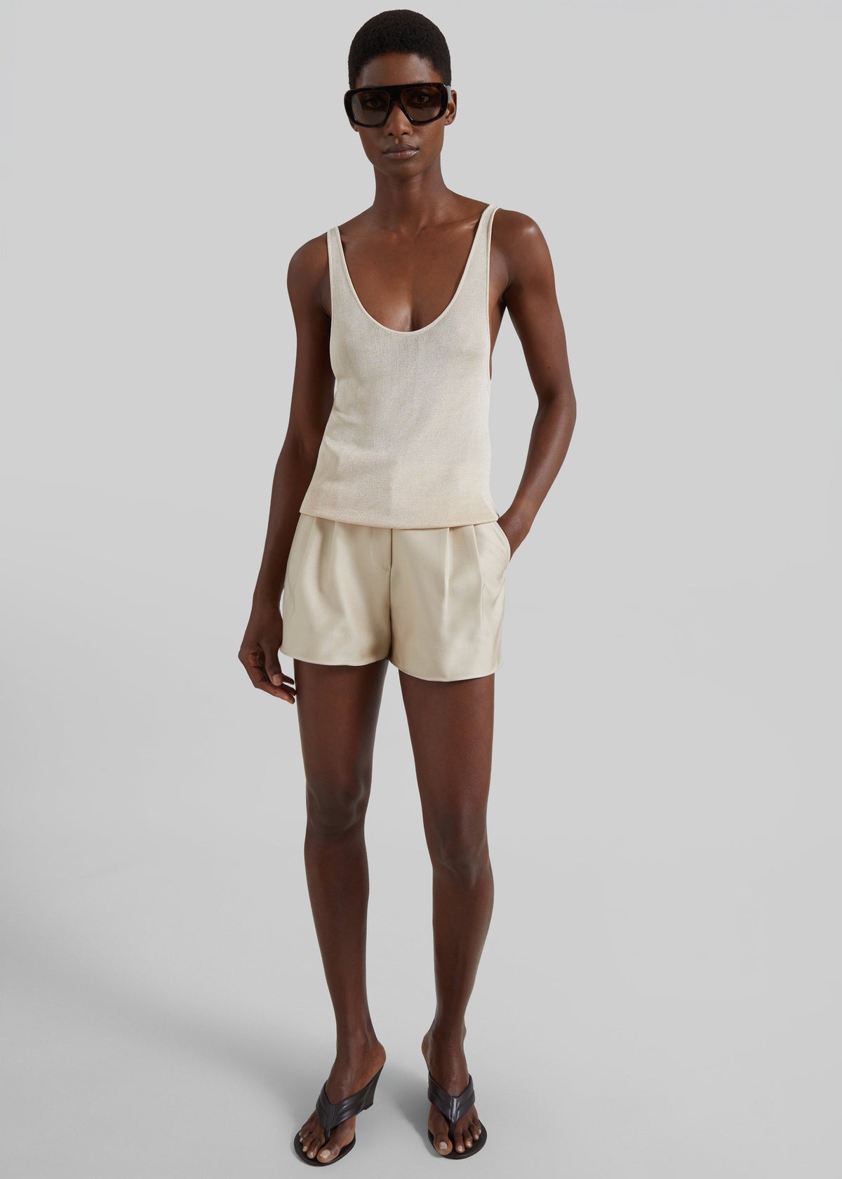 Avanca Wired Mini Shorts - Beige β view 6 of 9