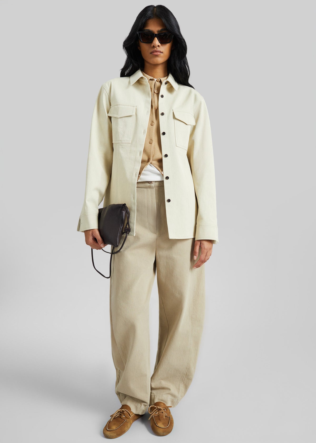 Aversa Tailored Overshirt - Light Beige β view 5 of 7