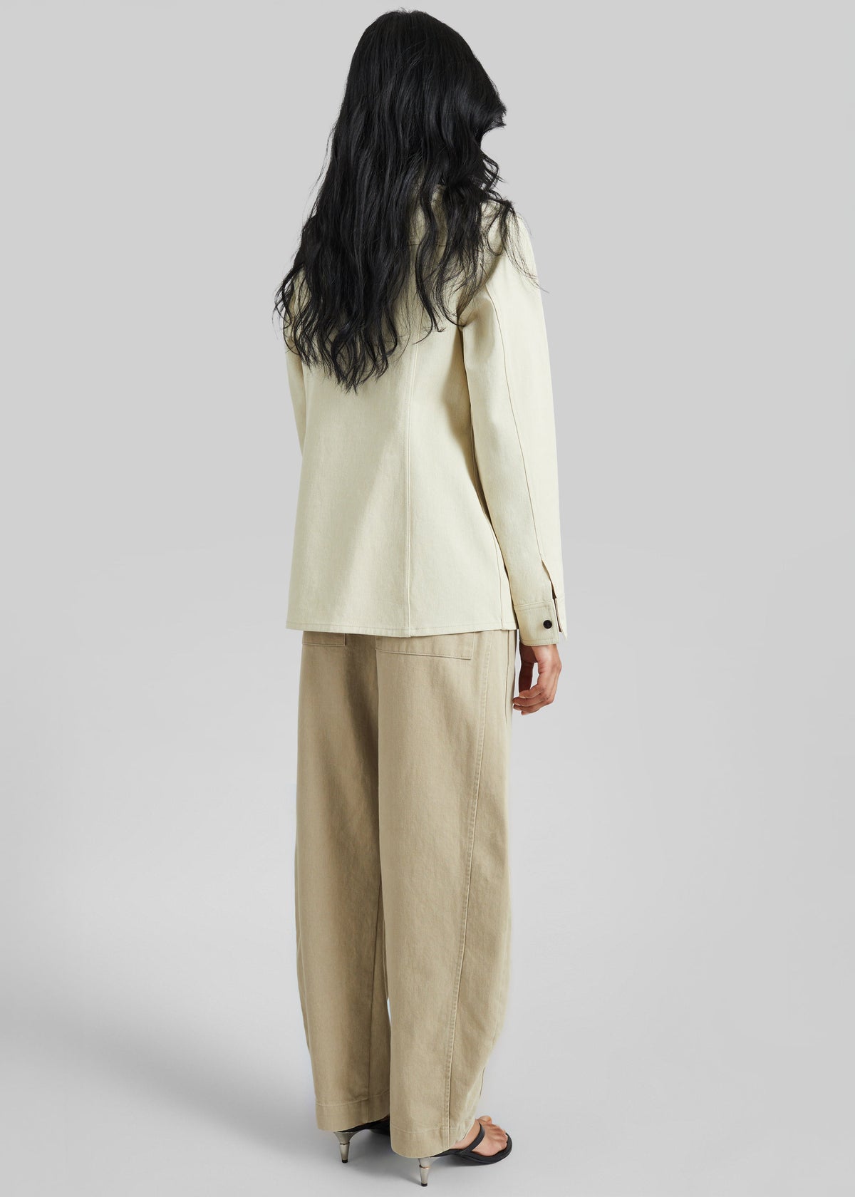 Aversa Tailored Overshirt - Light Beige β view 6 of 7