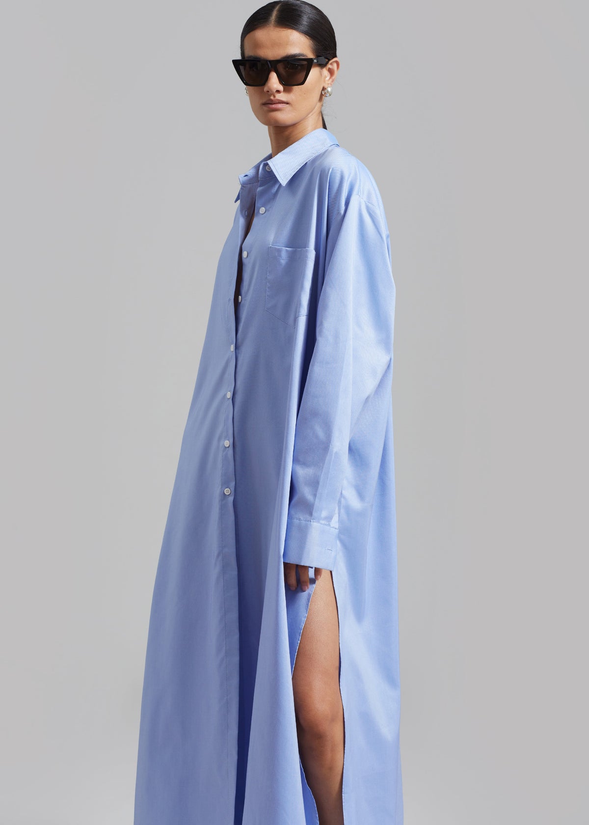 Avery Shirt Dress - Blue β view 6 of 8
