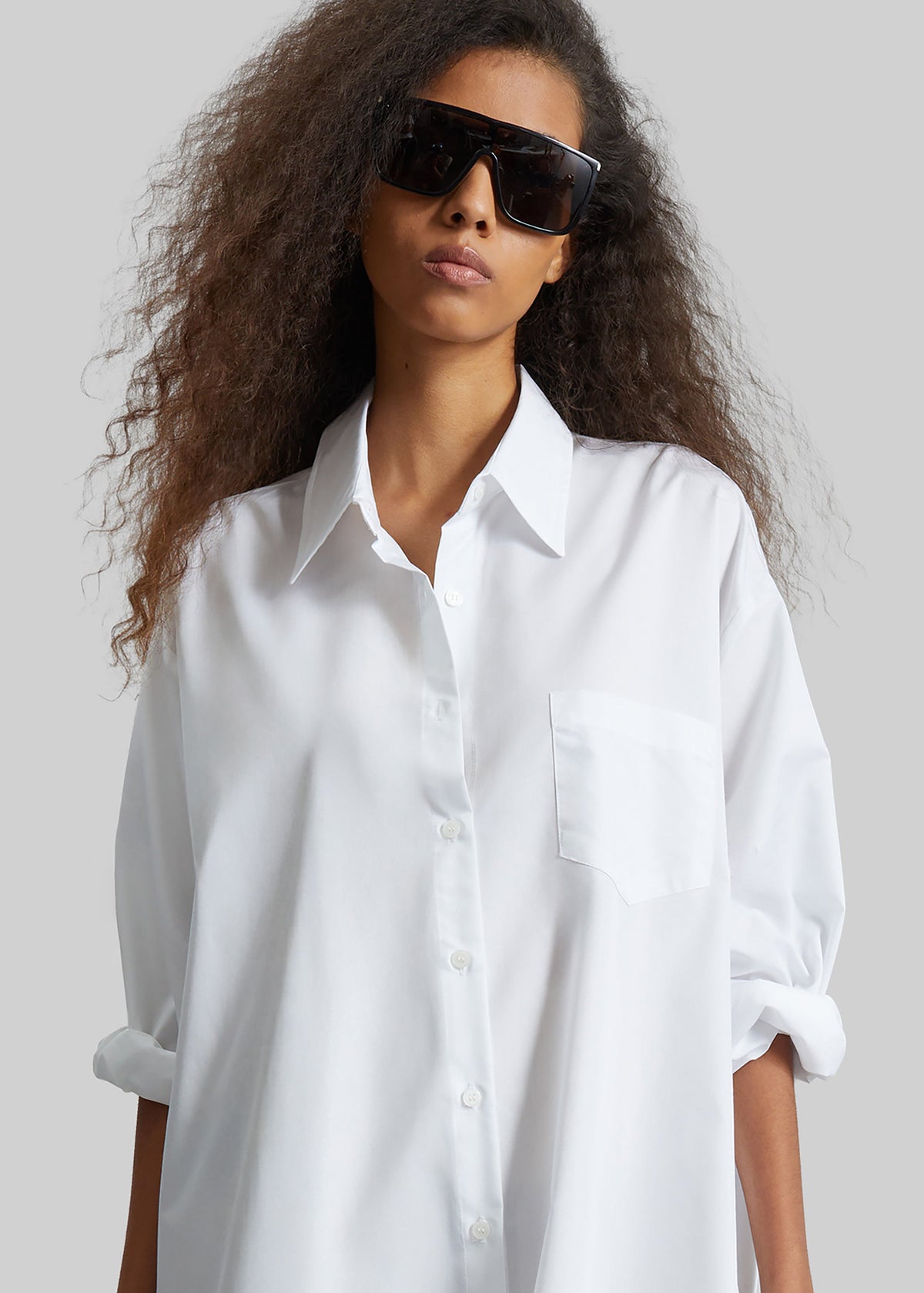 Avery Shirt Dress - White β view 4 of 7