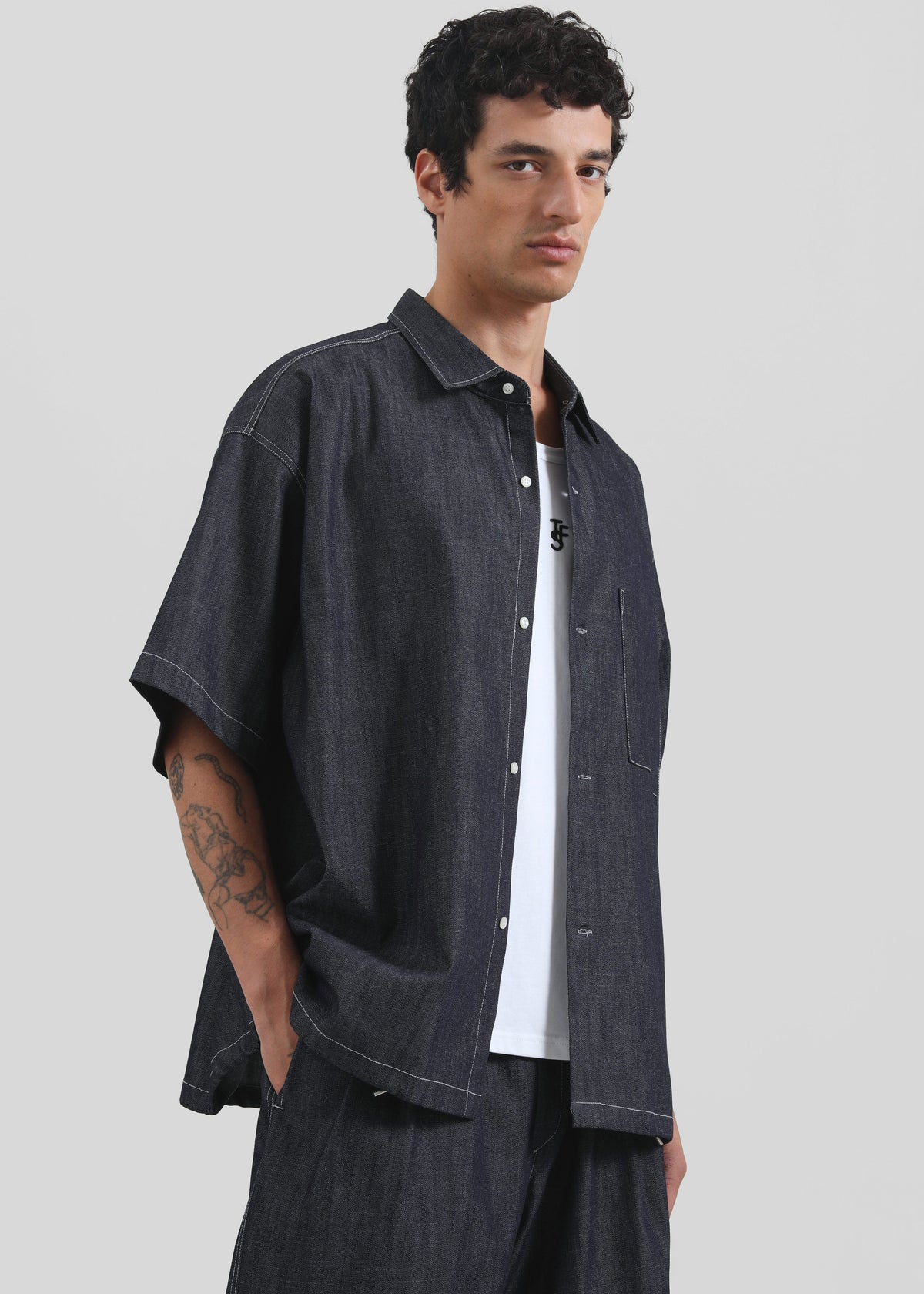 Axton Denim Shirt - Dark Wash β view 5 of 8